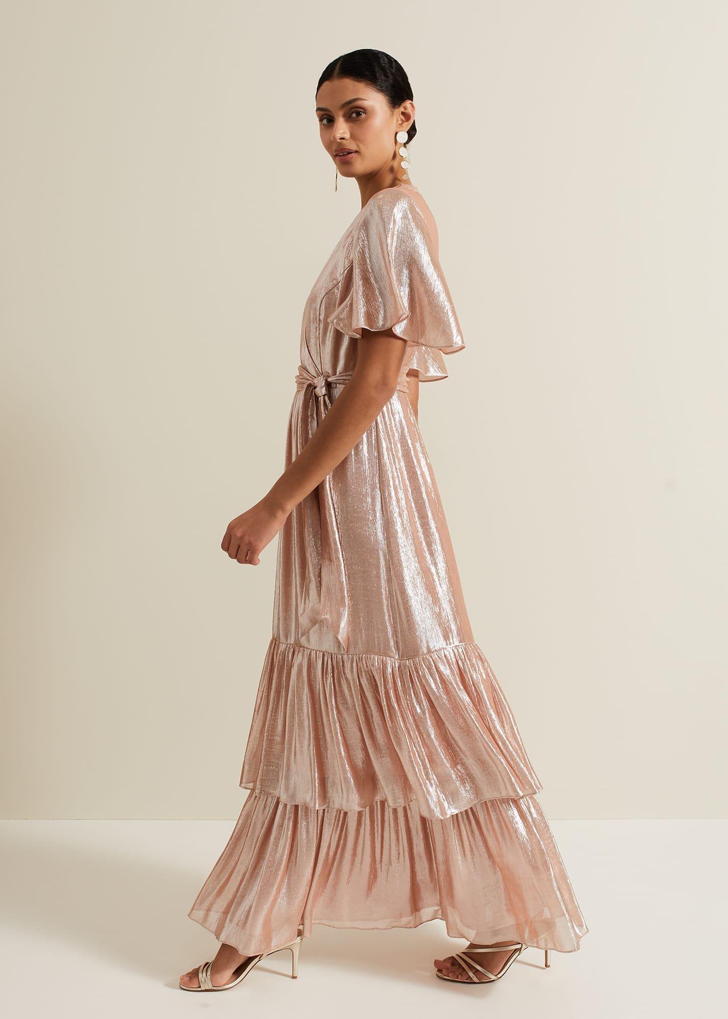 Fleur Metallic Maxi Dress