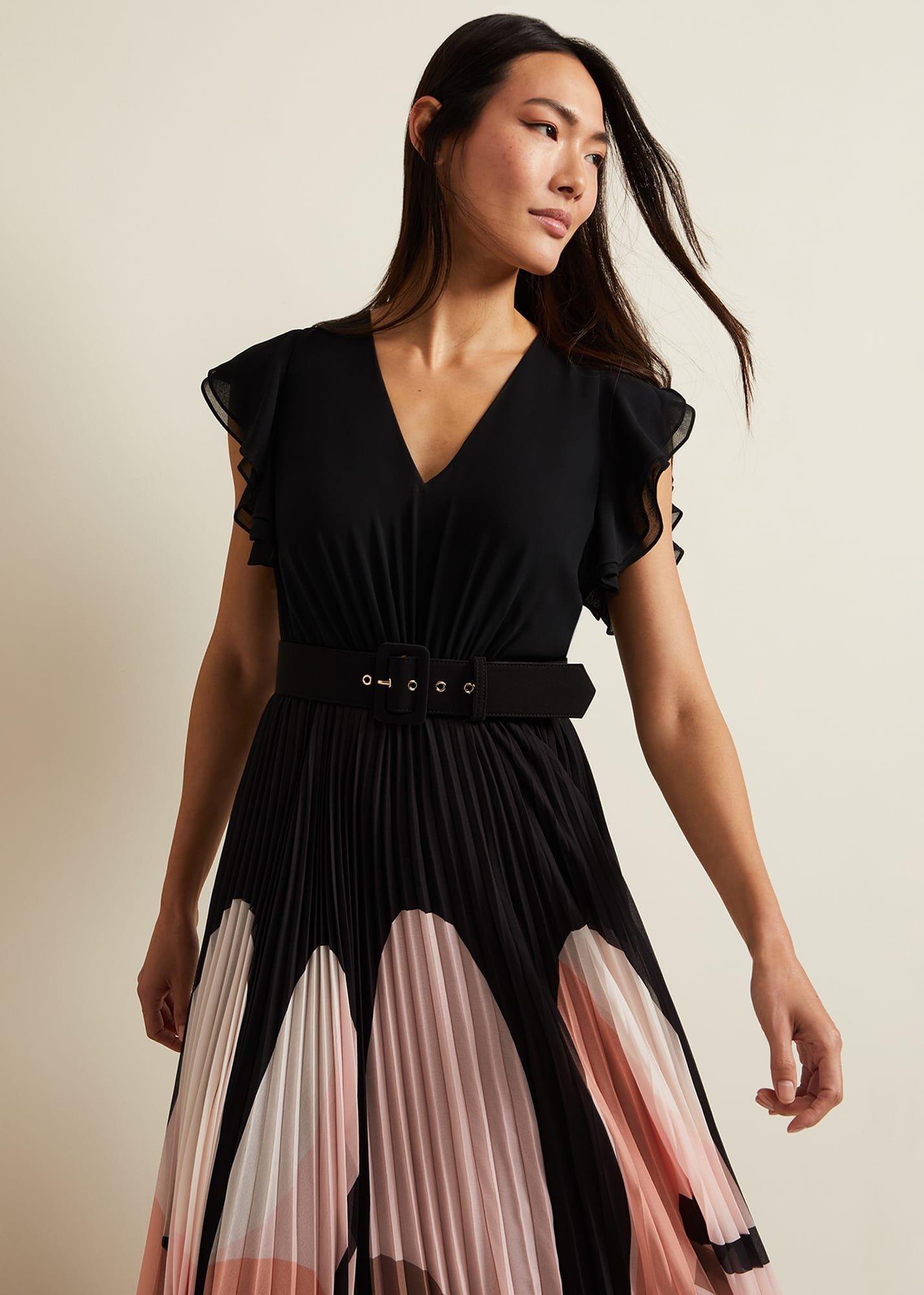 Isla Printed Skirt Ruffle Top Maxi Dress