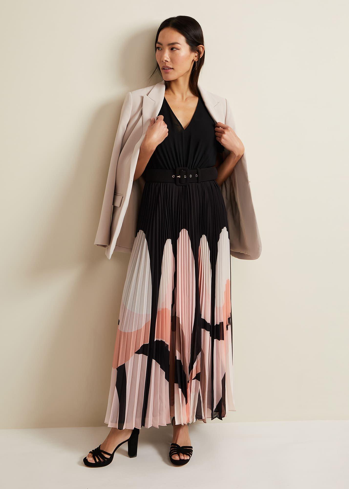 Isla Printed Skirt Ruffle Top Maxi Dress