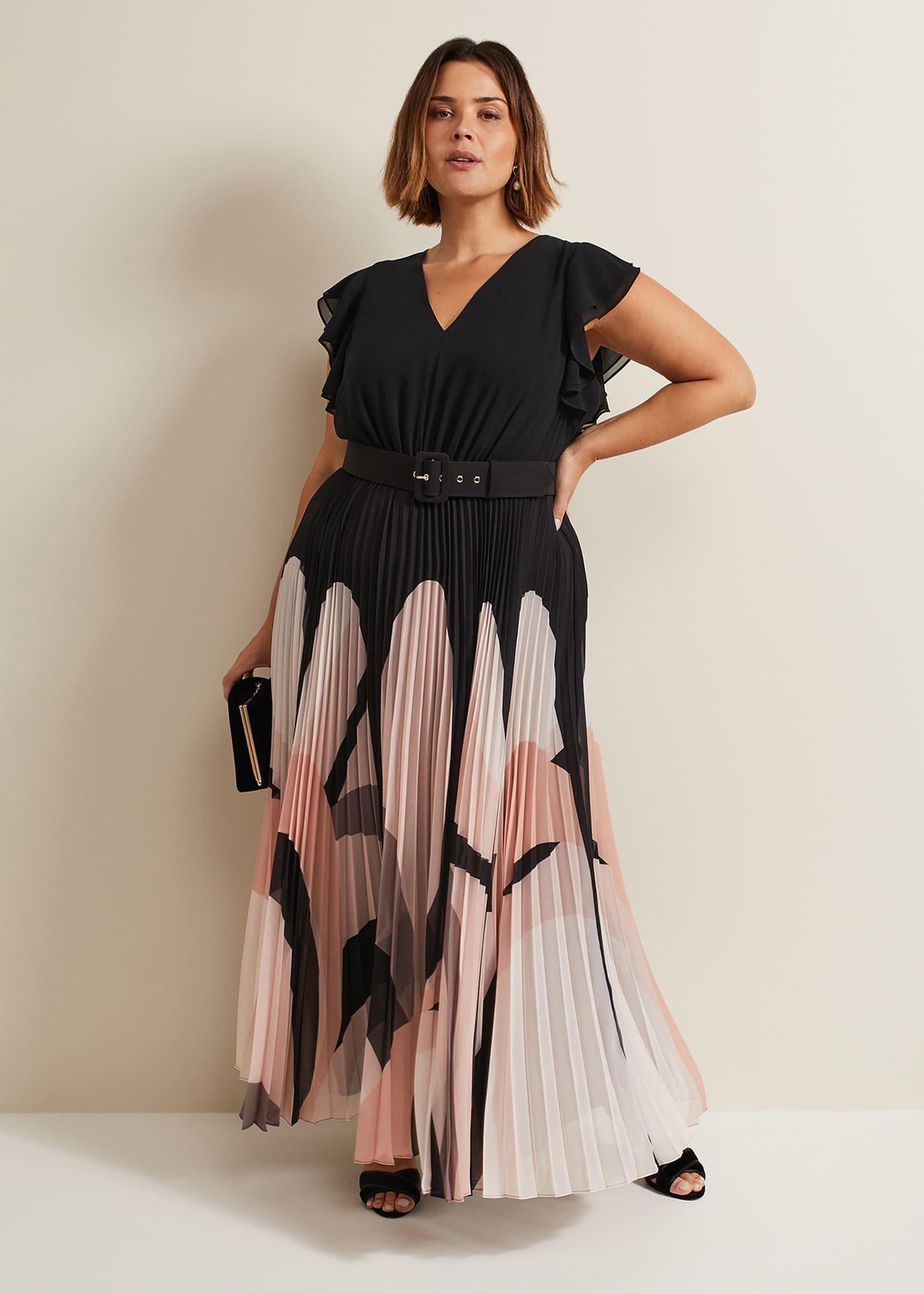 Isla Printed Skirt Ruffle Top Maxi Dress