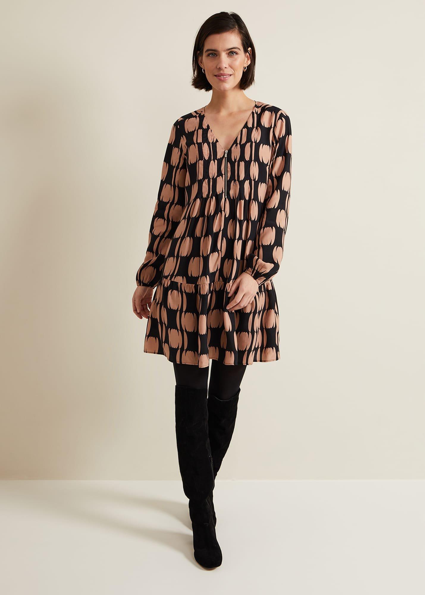 Penele Spot Swing Dress
