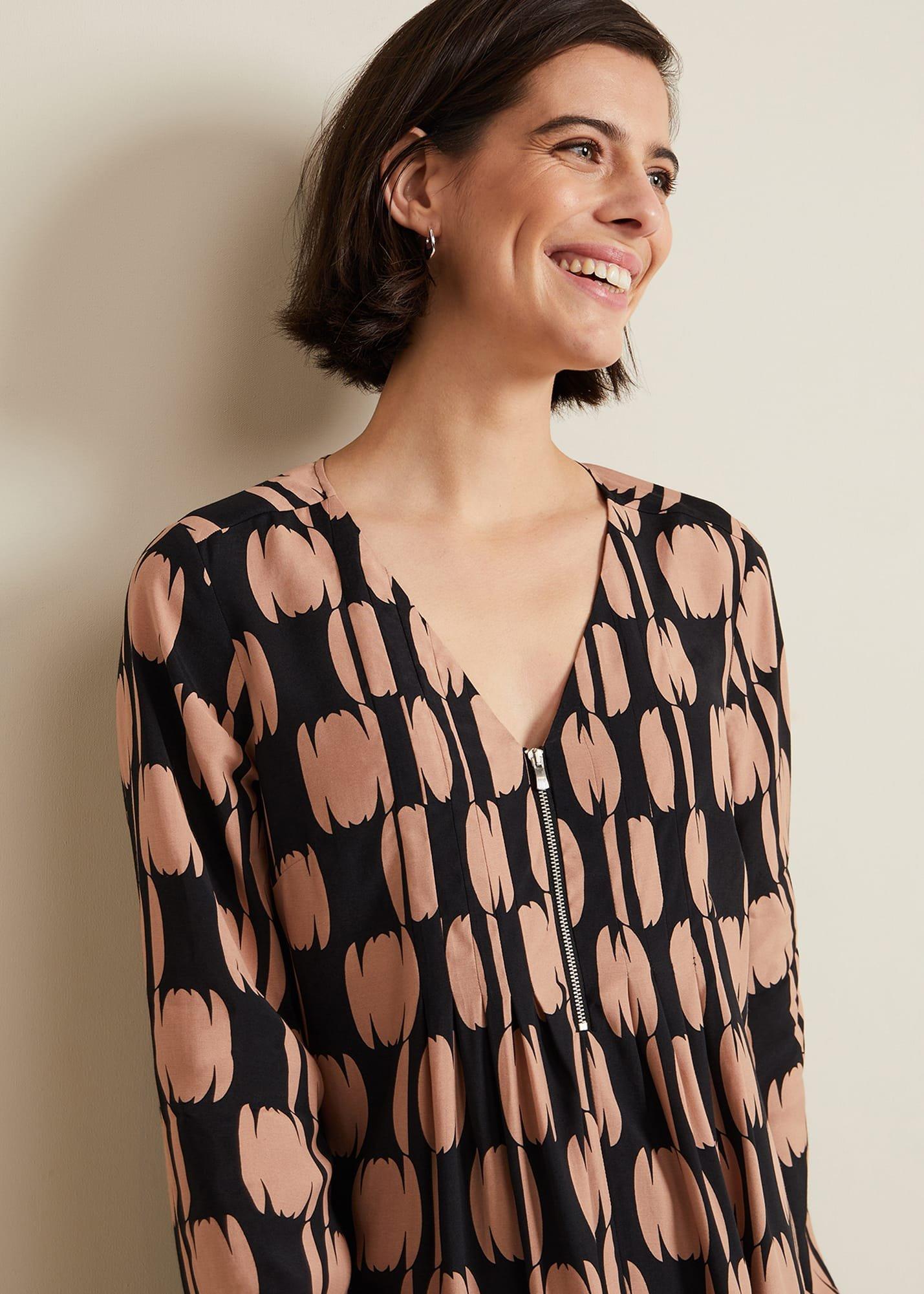 Penele Spot Swing Dress