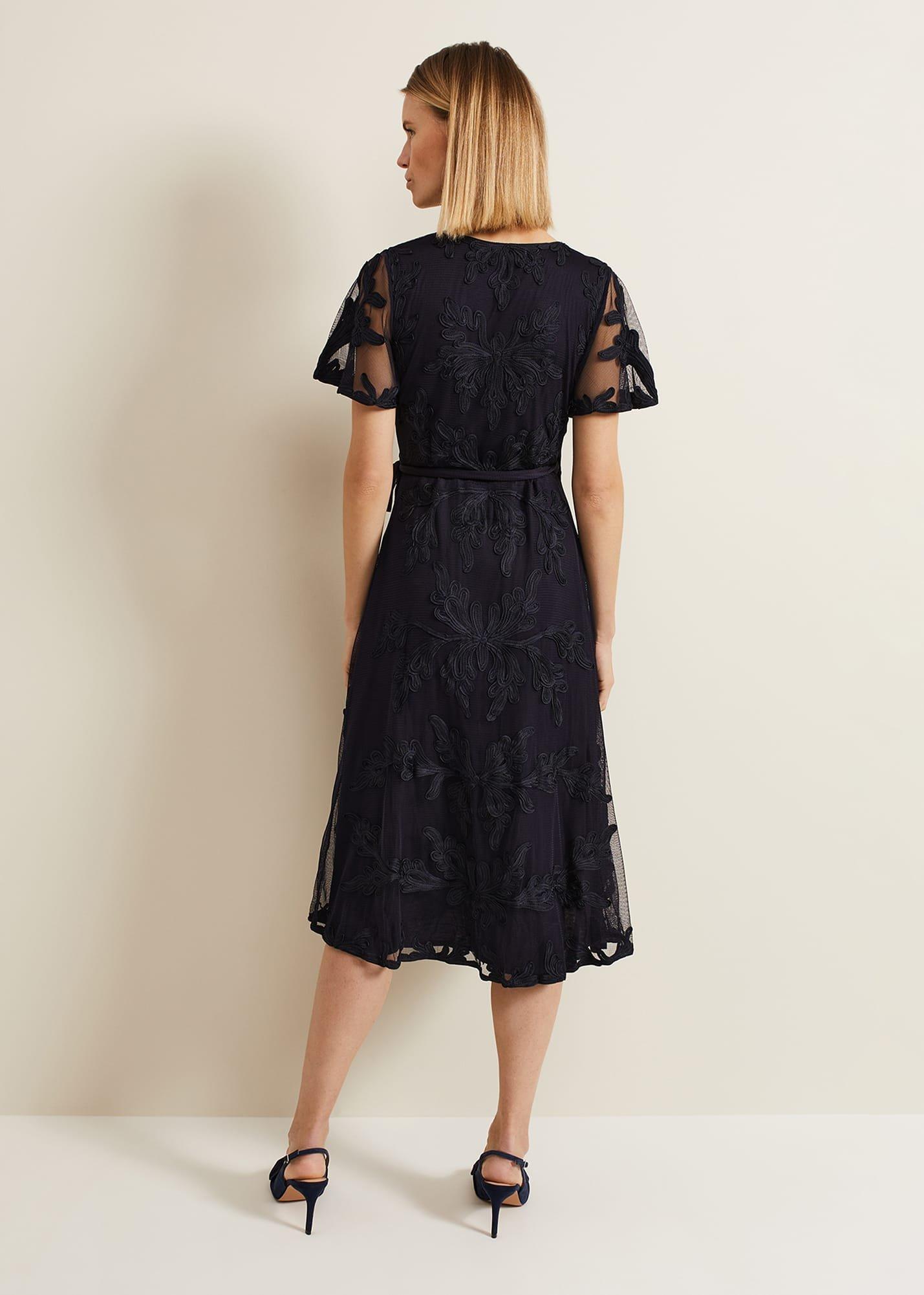 Clara Tapework Wrap Dress