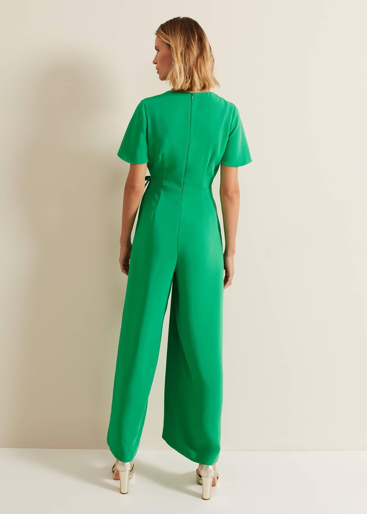 Julissa Green Wide Leg Jumpsuit