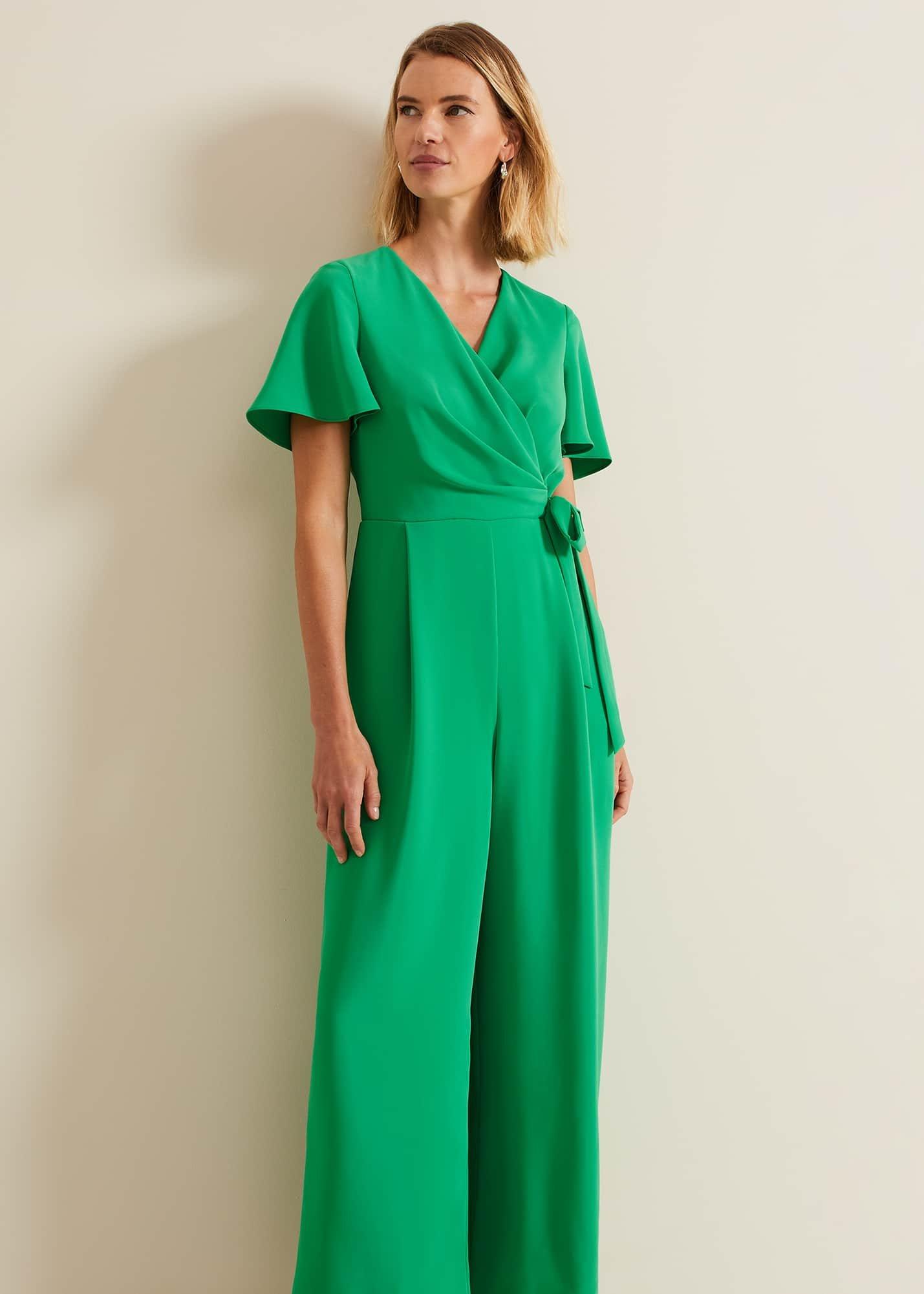 Julissa Green Wide Leg Jumpsuit