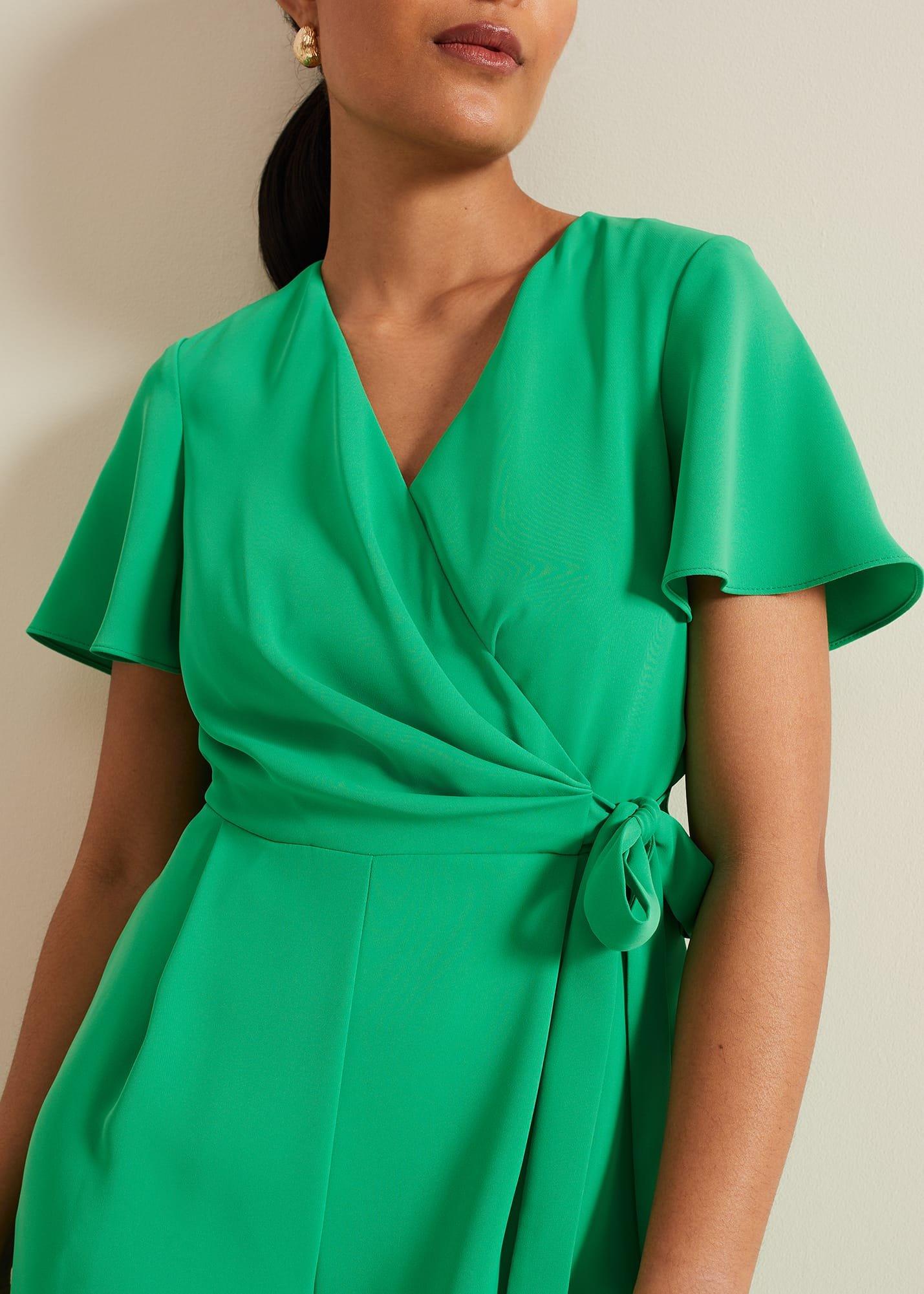 Petite Julissa Green Wide Leg Jumpsuit