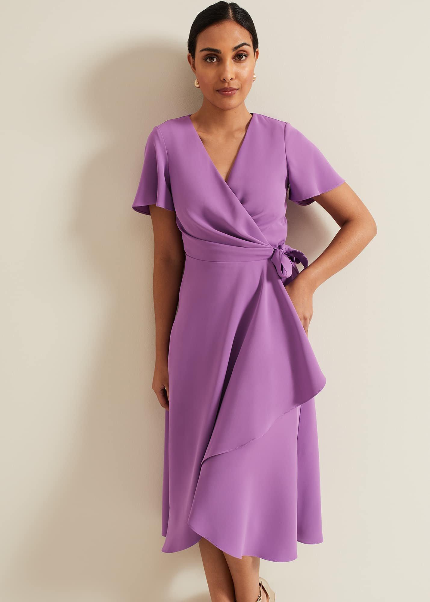 Petite Julissa Frill Wrap Dress