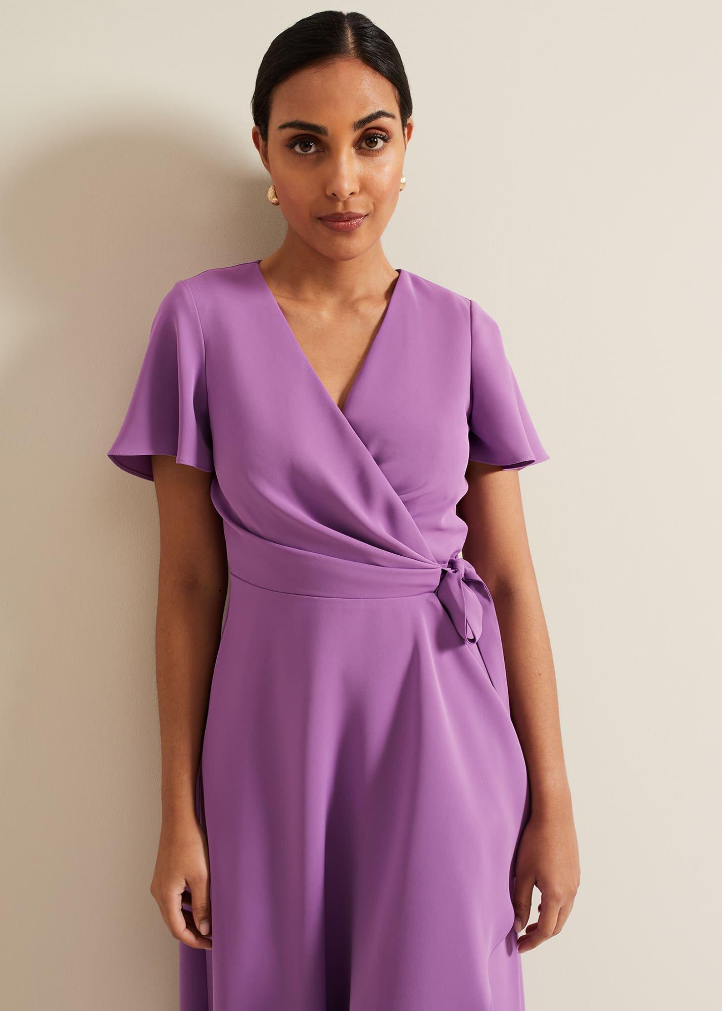 Petite Julissa Frill Wrap Dress