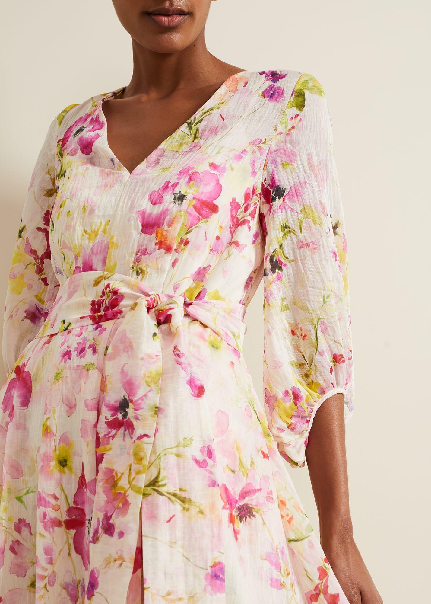 Clancy Floral Print Fit And Flare Dress