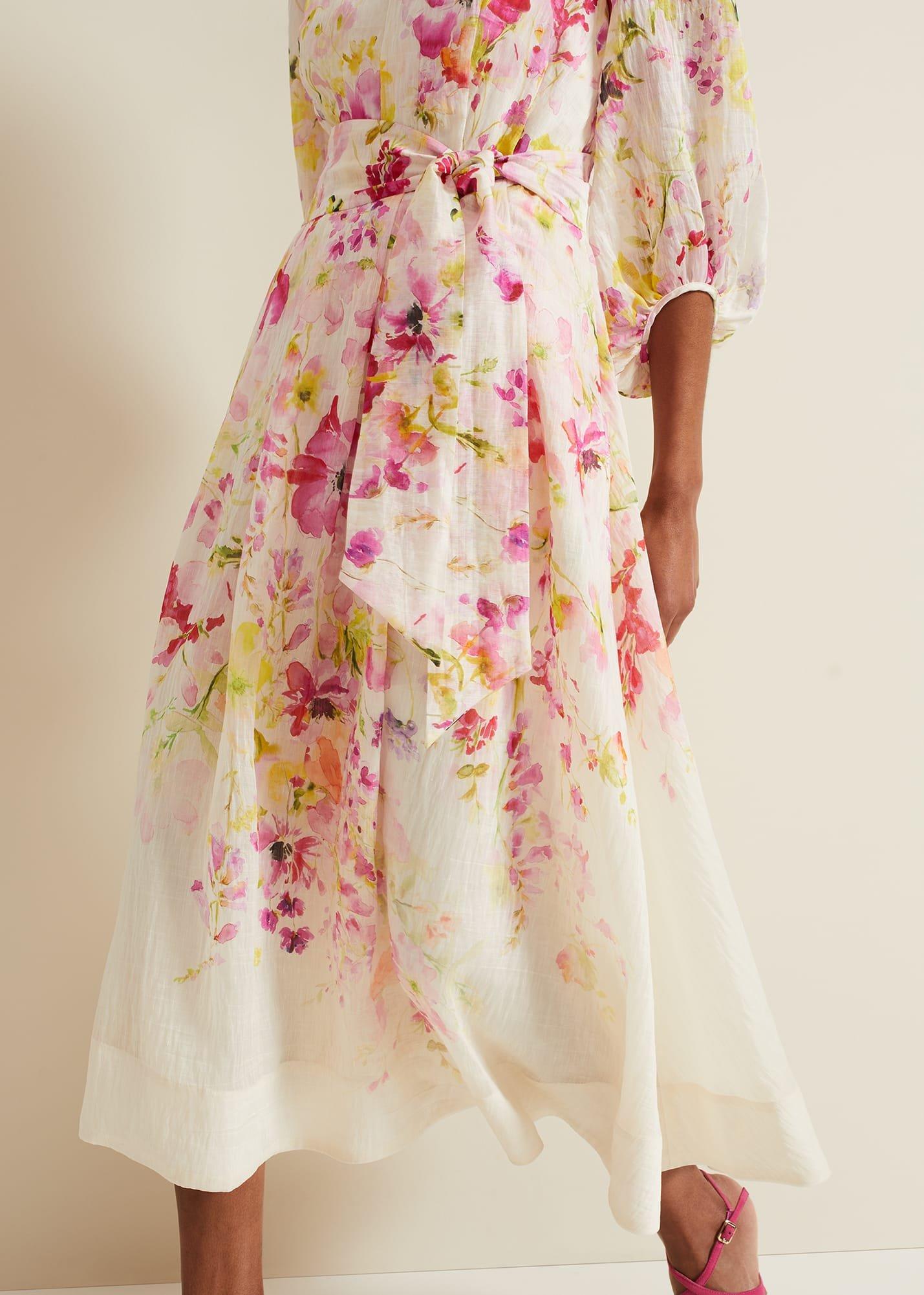 Clancy Floral Print Fit And Flare Dress