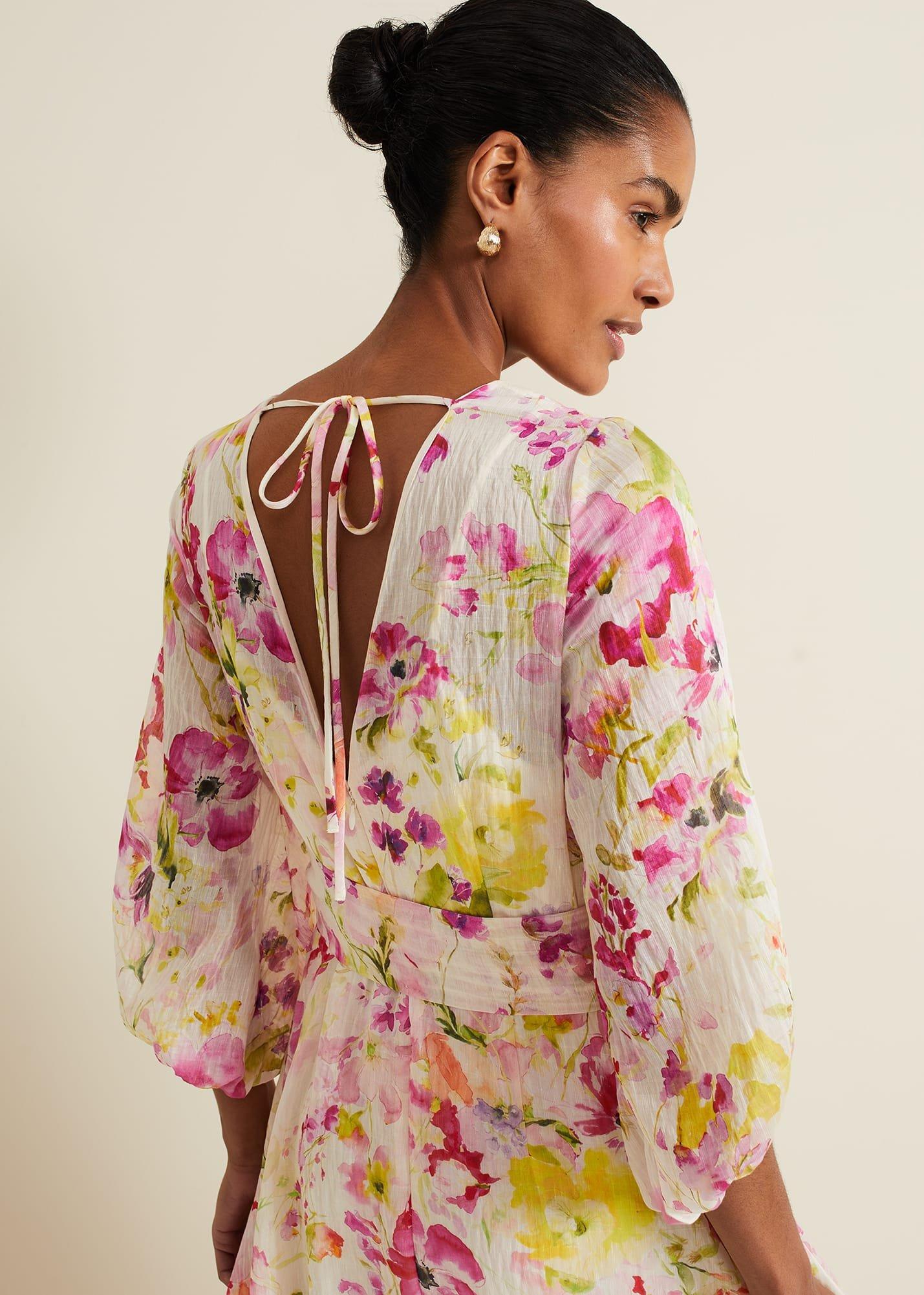 Clancy Floral Print Fit And Flare Dress