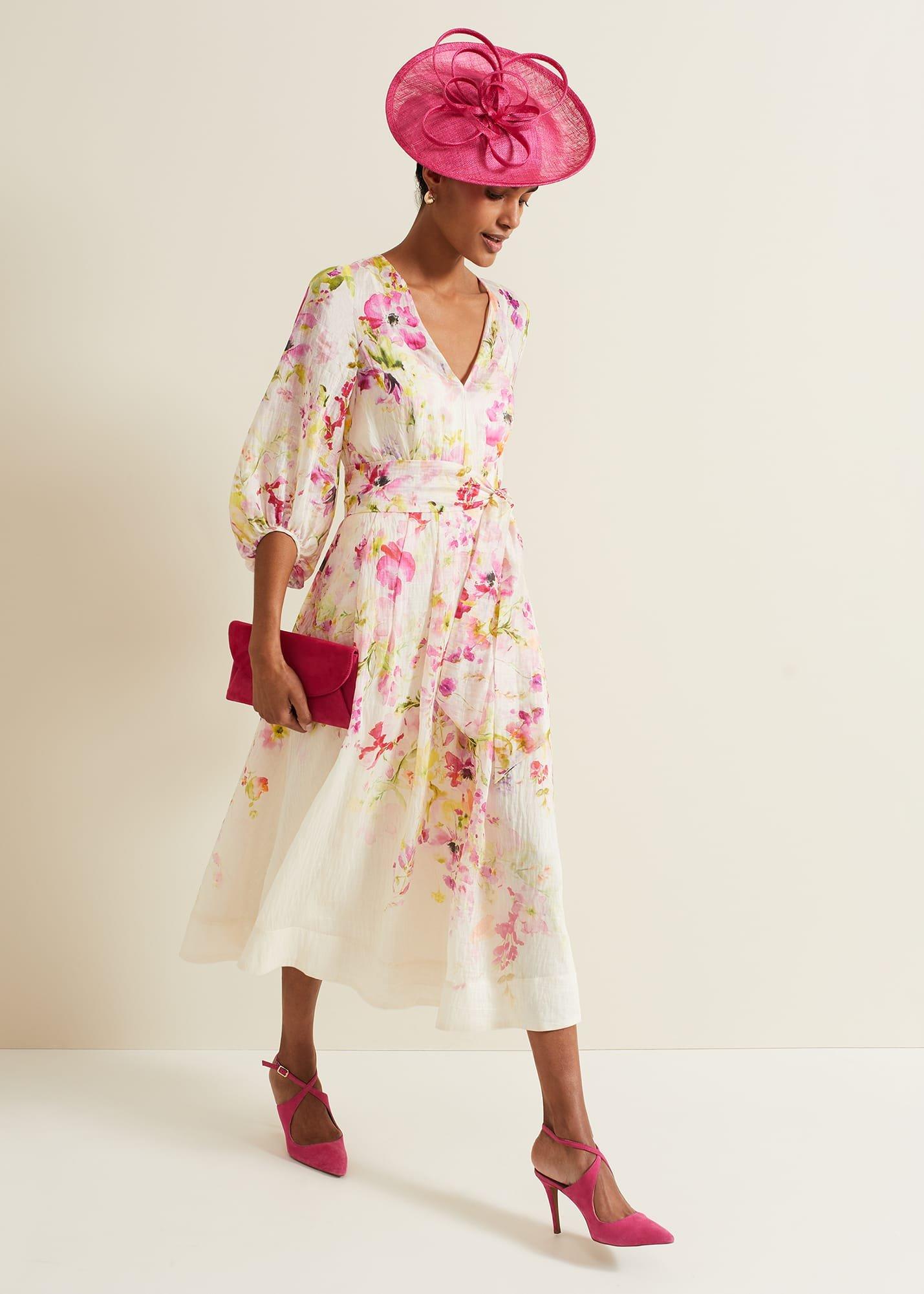 Clancy Floral Print Fit And Flare Dress