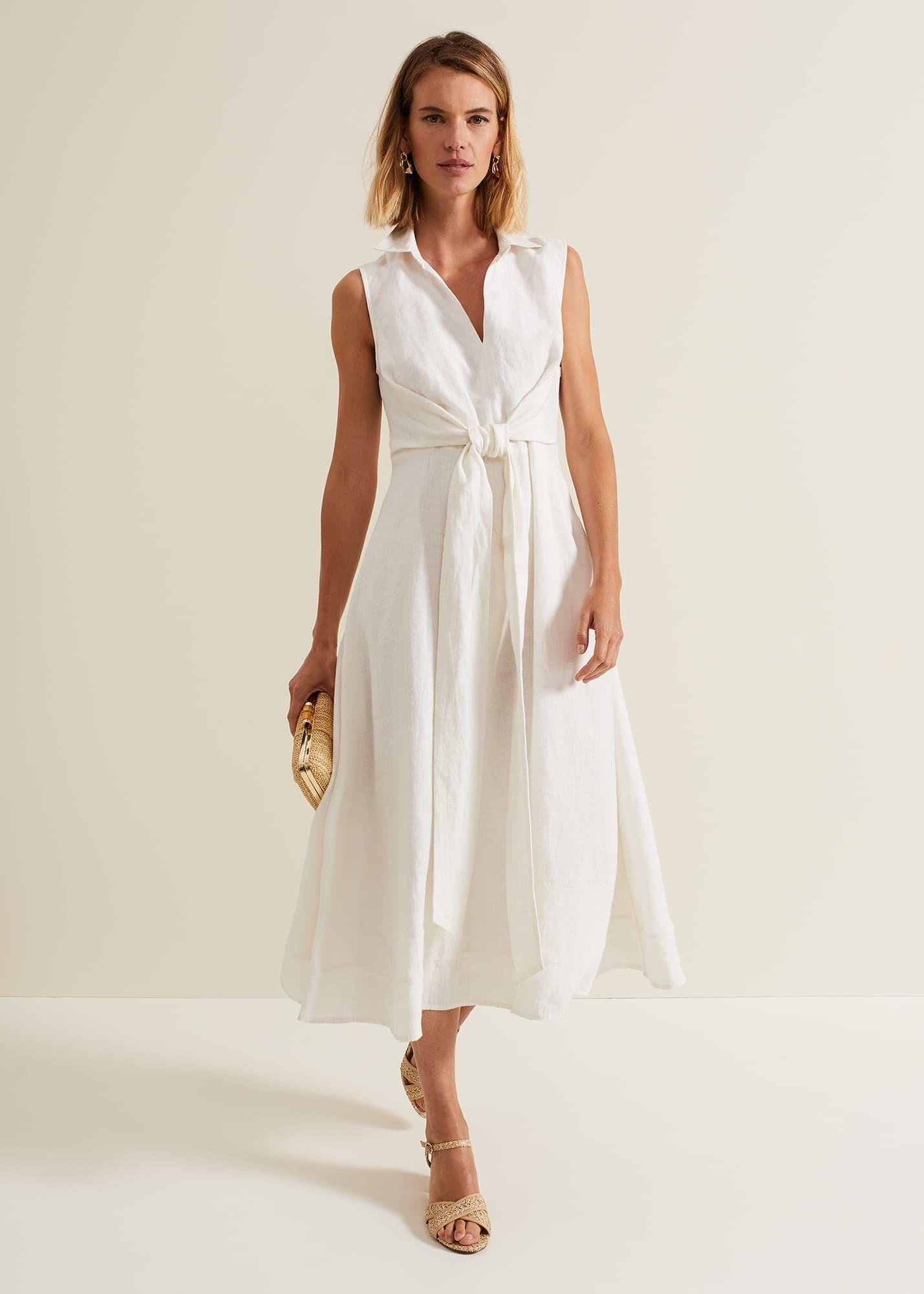 Becky Tie Front Midi Dress
