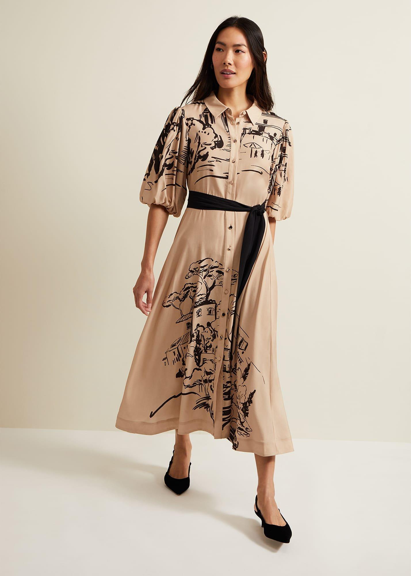 Tammy Puff Sleeve Shirt Dress