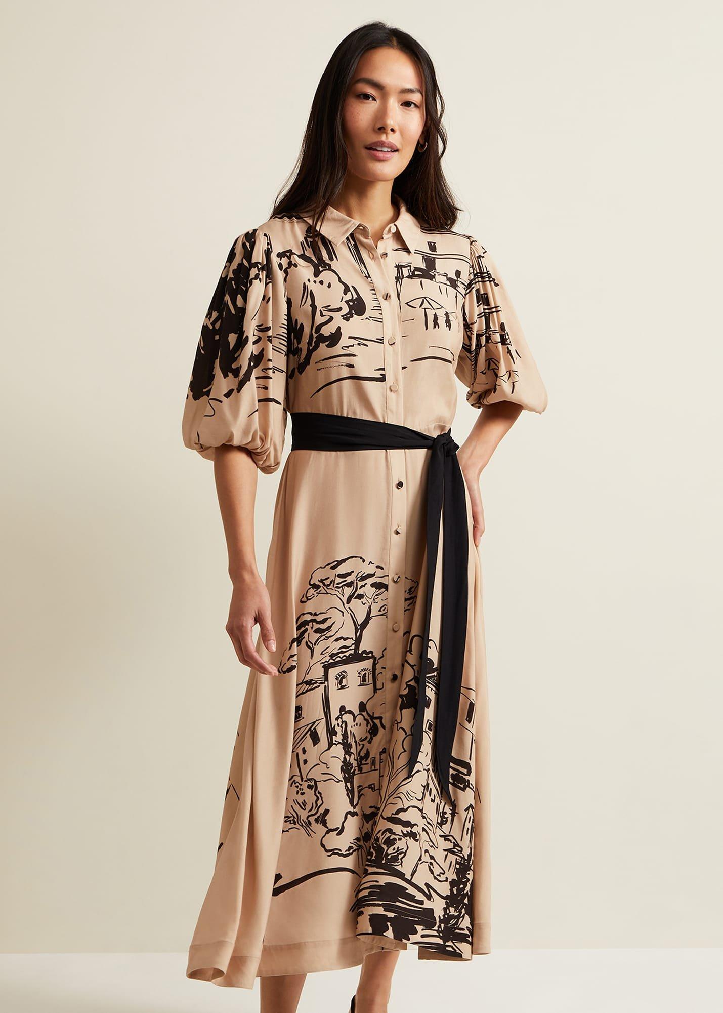 Tammy Puff Sleeve Shirt Dress
