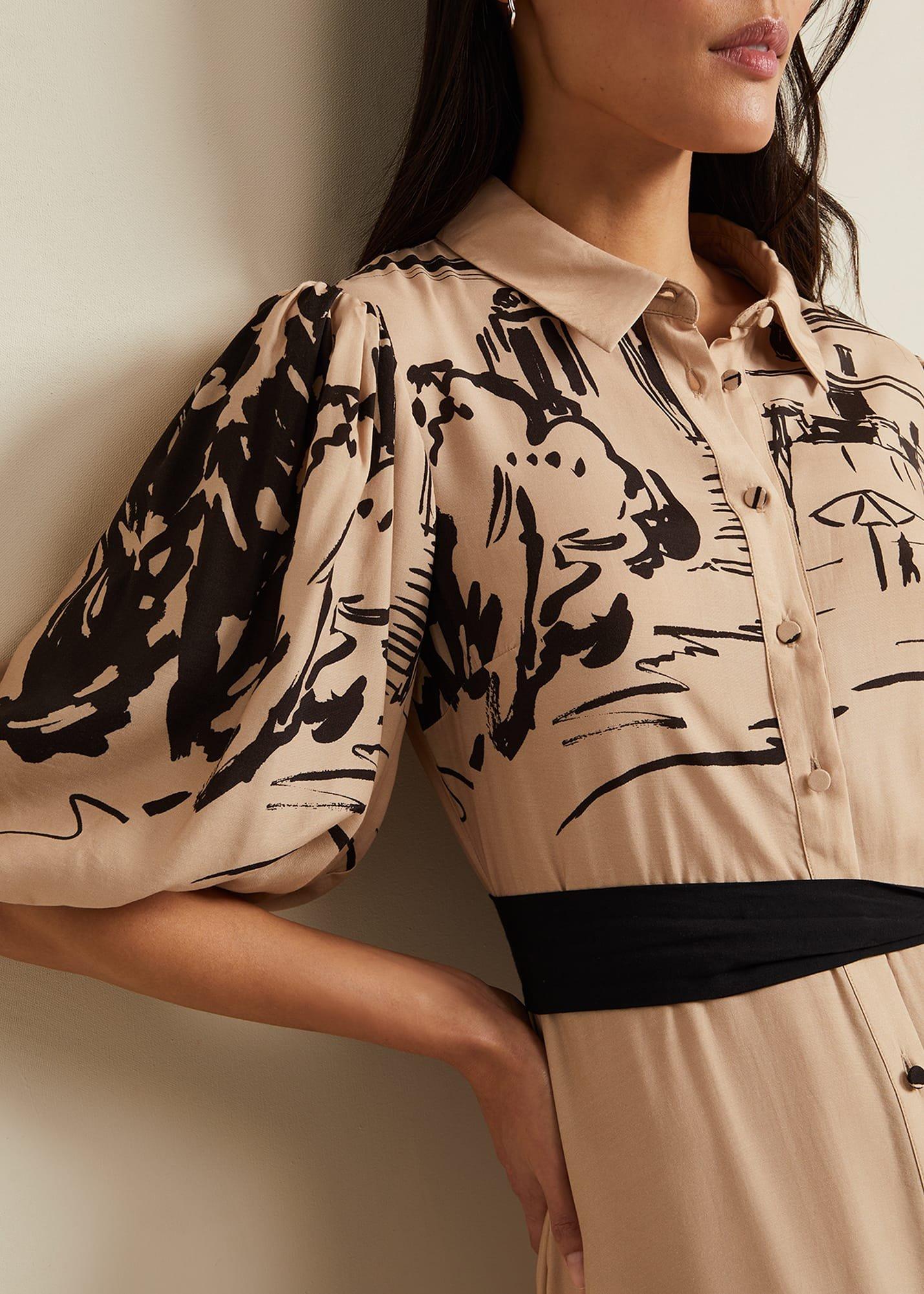 Tammy Puff Sleeve Shirt Dress