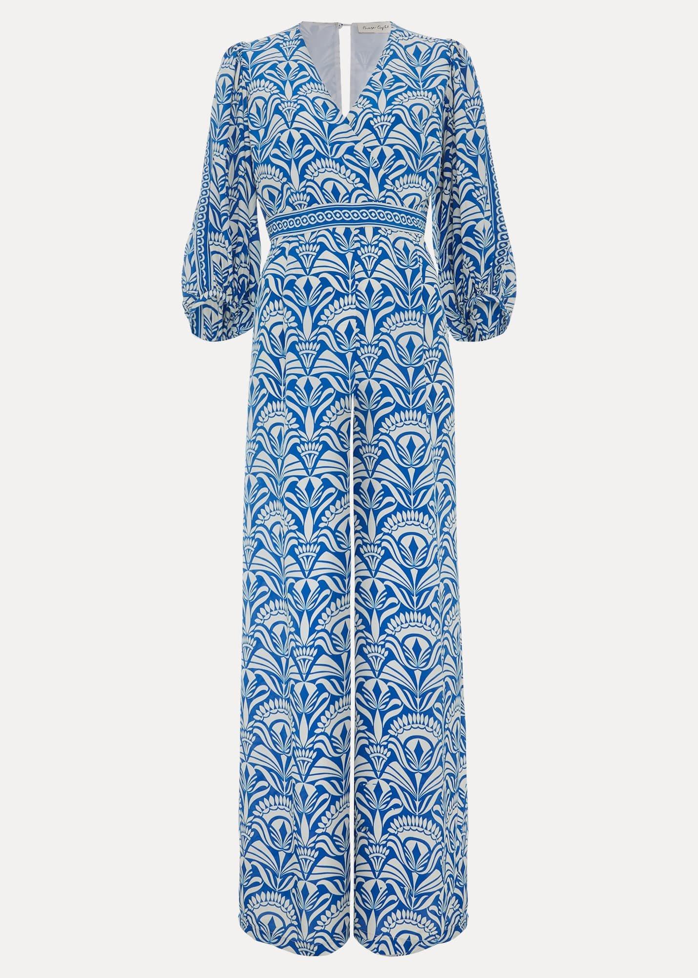 Amy Print V Neck Jumpsuit