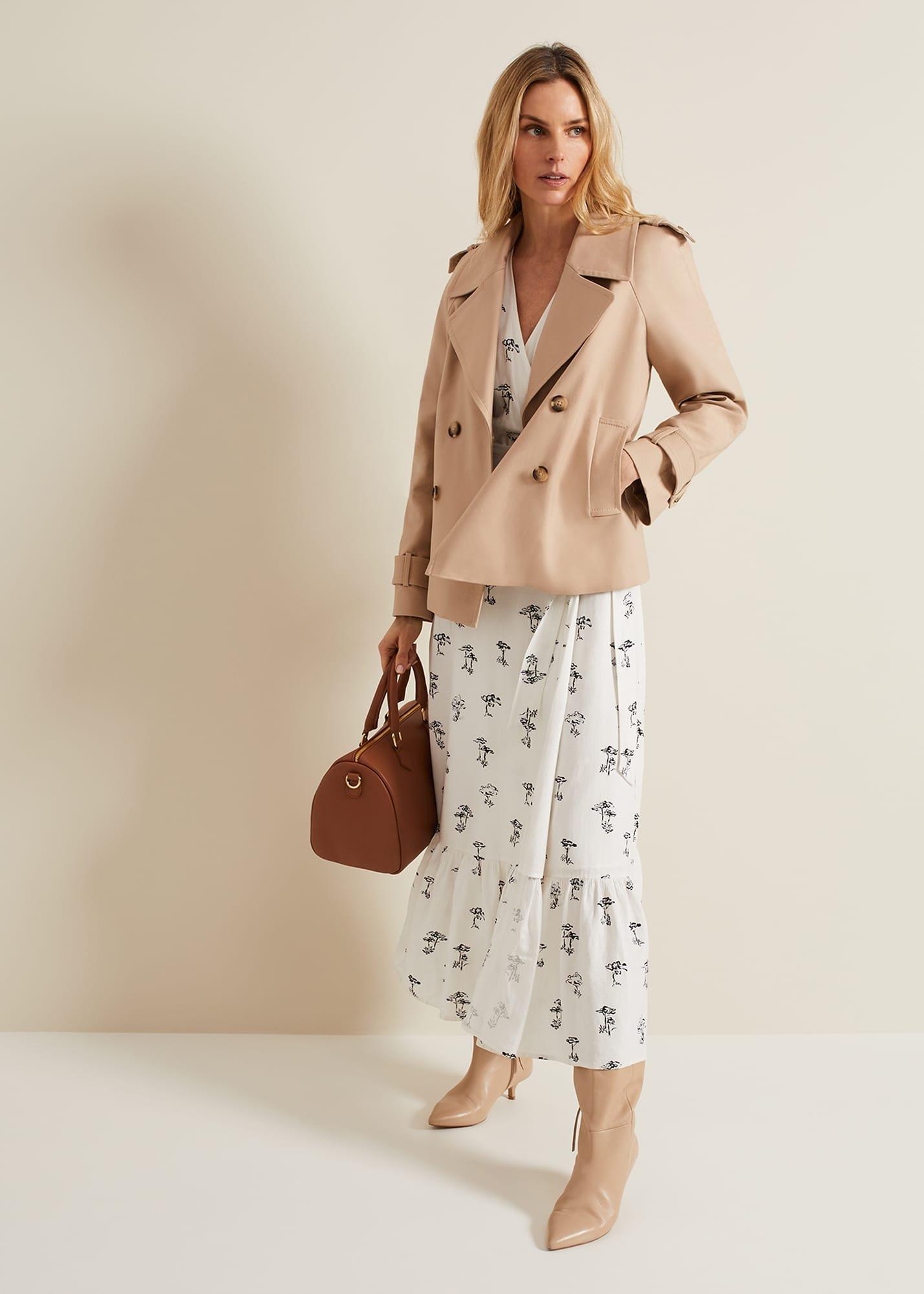 Nelly Linen Wrap Midi Dress