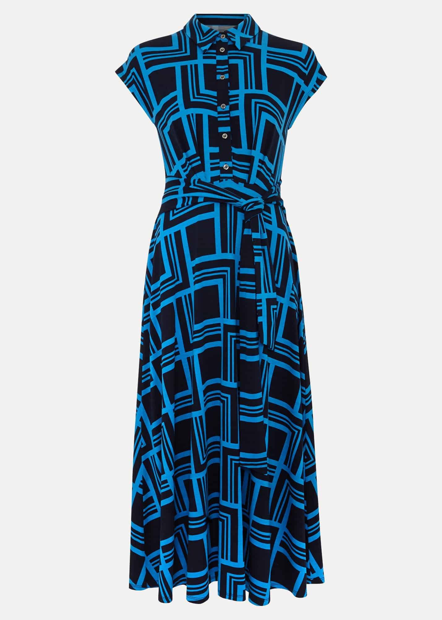 April Short Sleeve Geo Dress