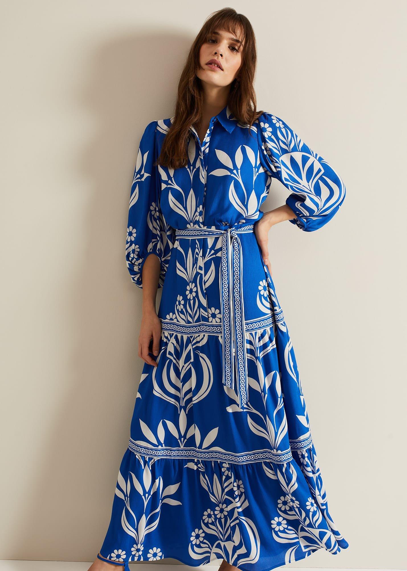 Coralie Print Shirt Midaxi Dress