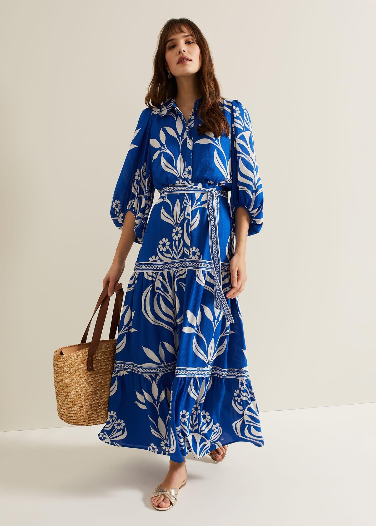 Coralie Print Shirt Midaxi Dress