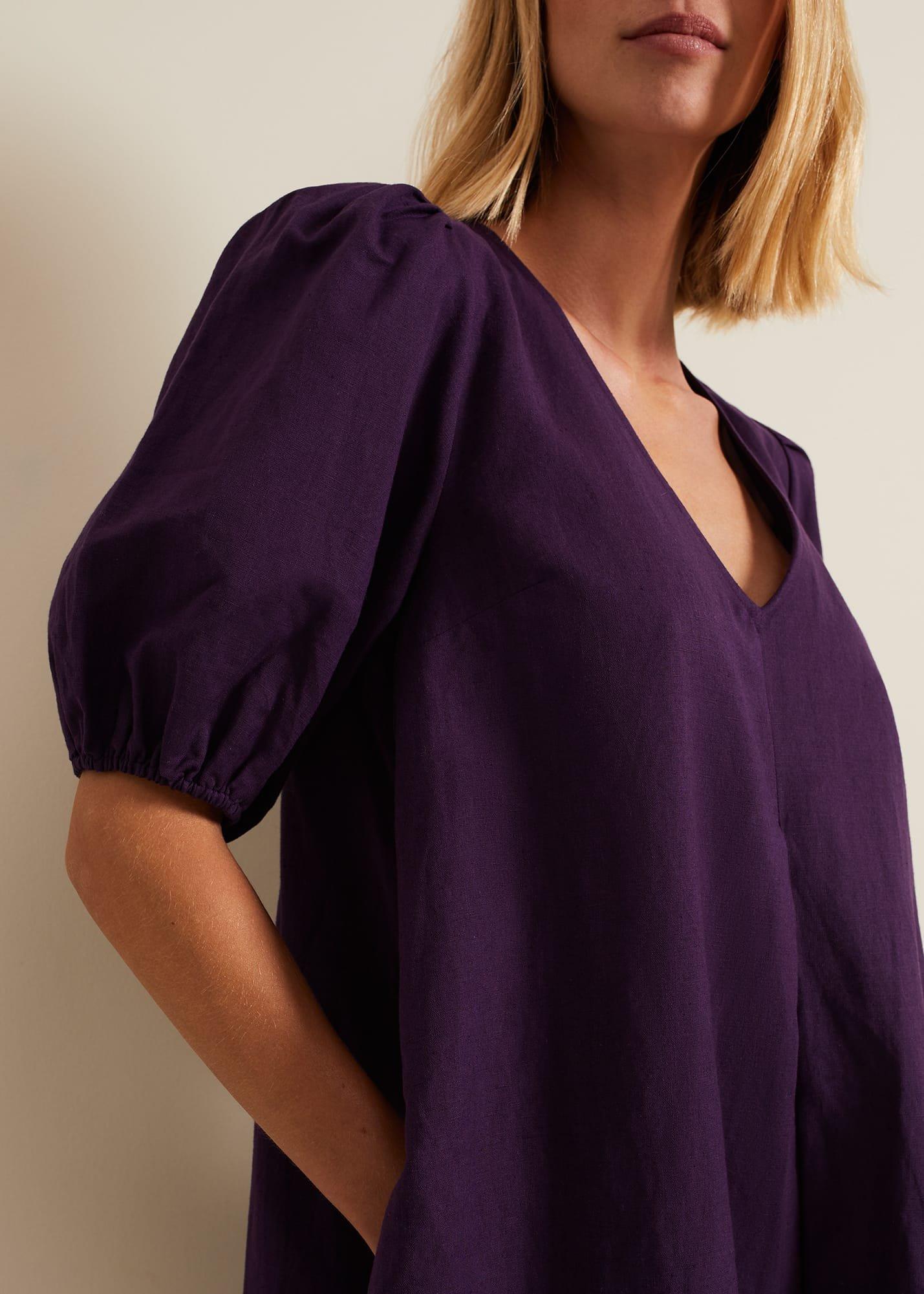 Lotty Puff Sleeve Midi Dress