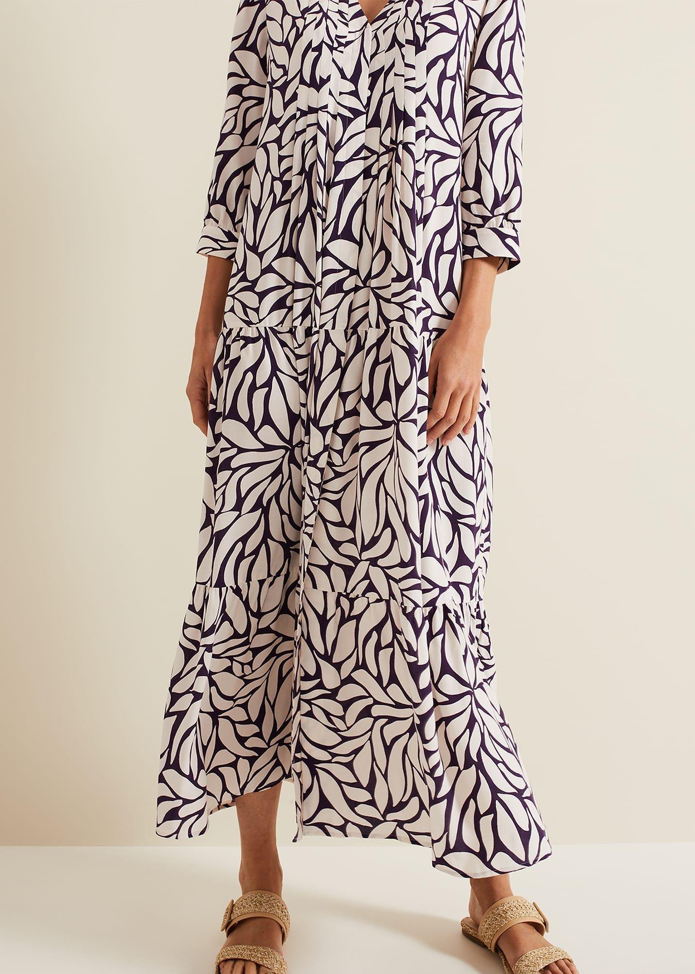 penele-geo-zip-midi-dress