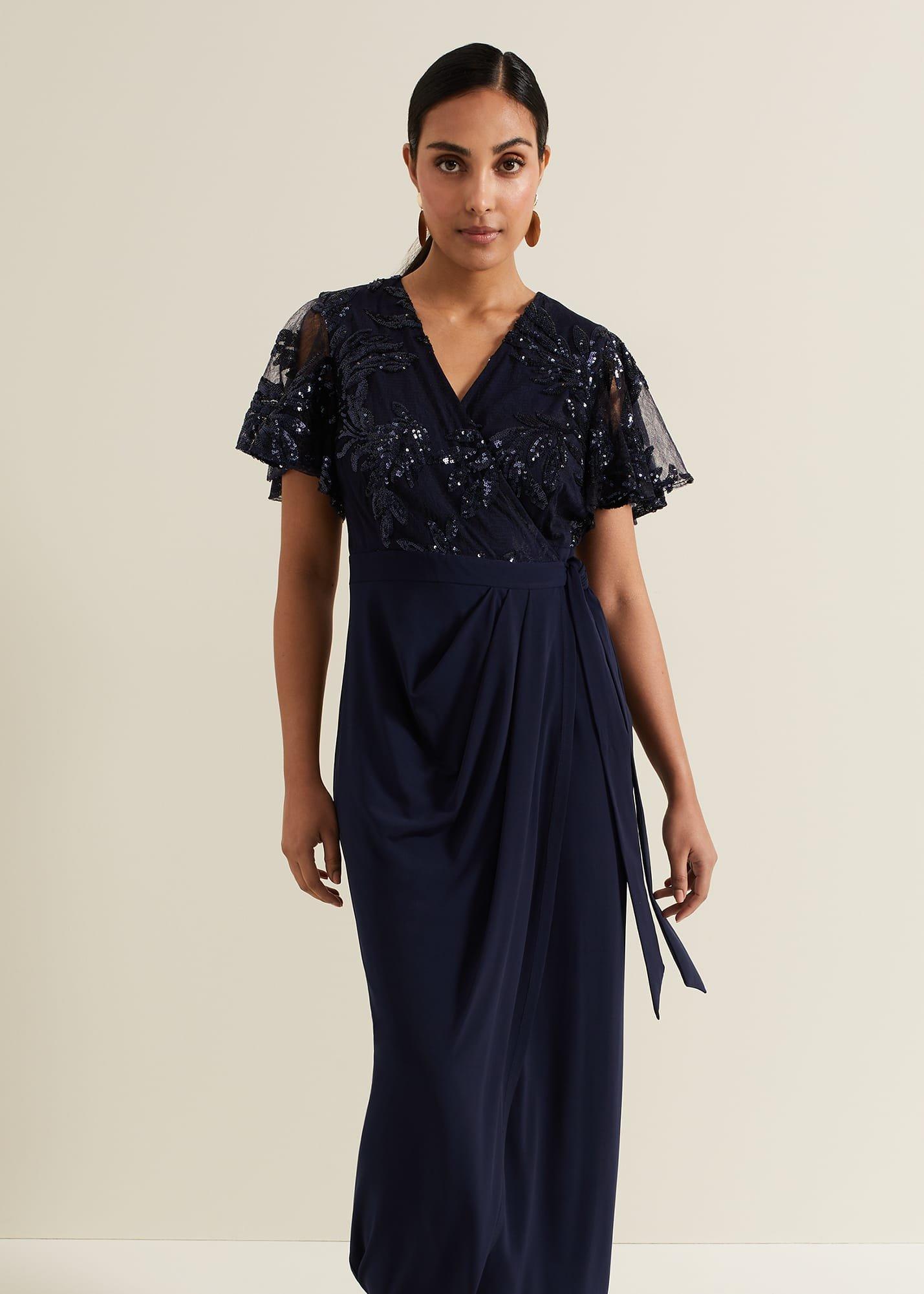 Petite Minty Sequin Bodice Maxi Dress