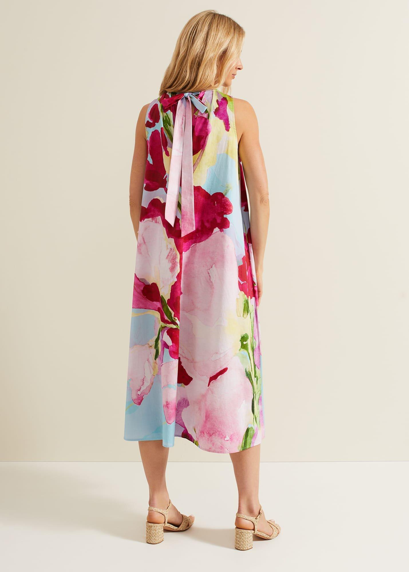 Leila Cotton Floral Midi Dress