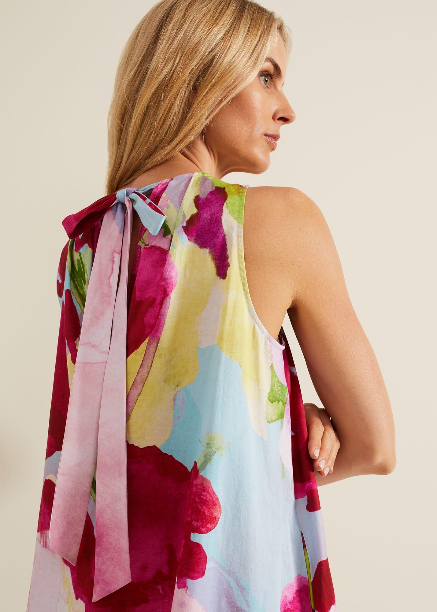 Leila Cotton Floral Midi Dress