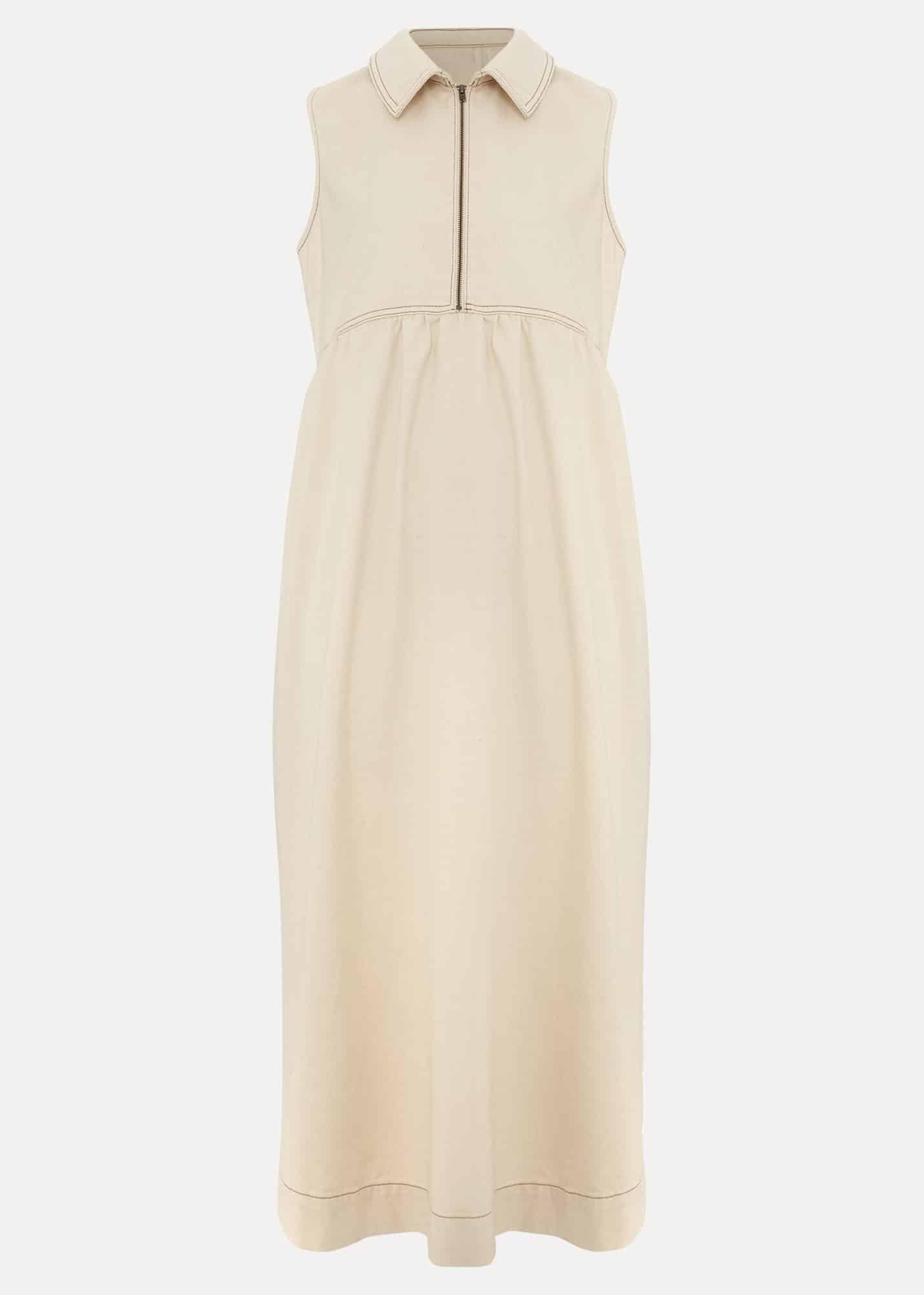 Blakely Zip Denim Midi Dress