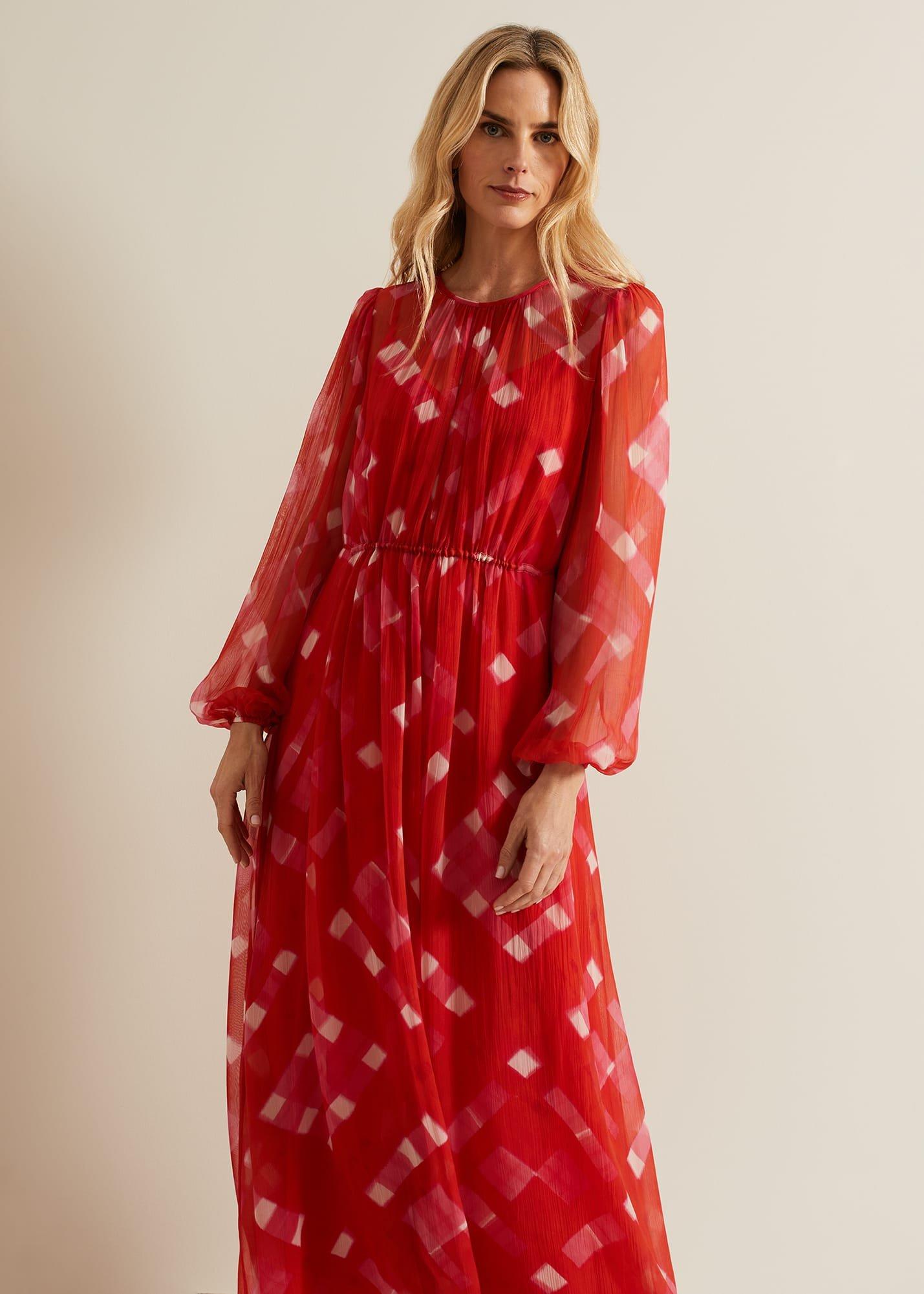 Tatianna Check Maxi Dress
