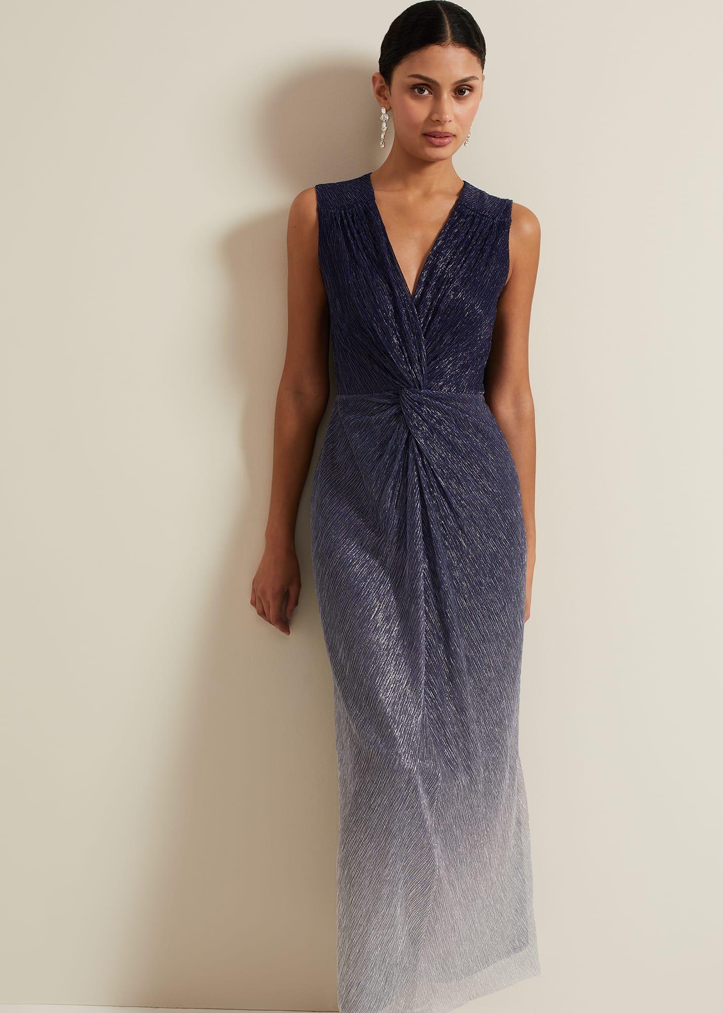 Sara Metallic Jersey Maxi Dress