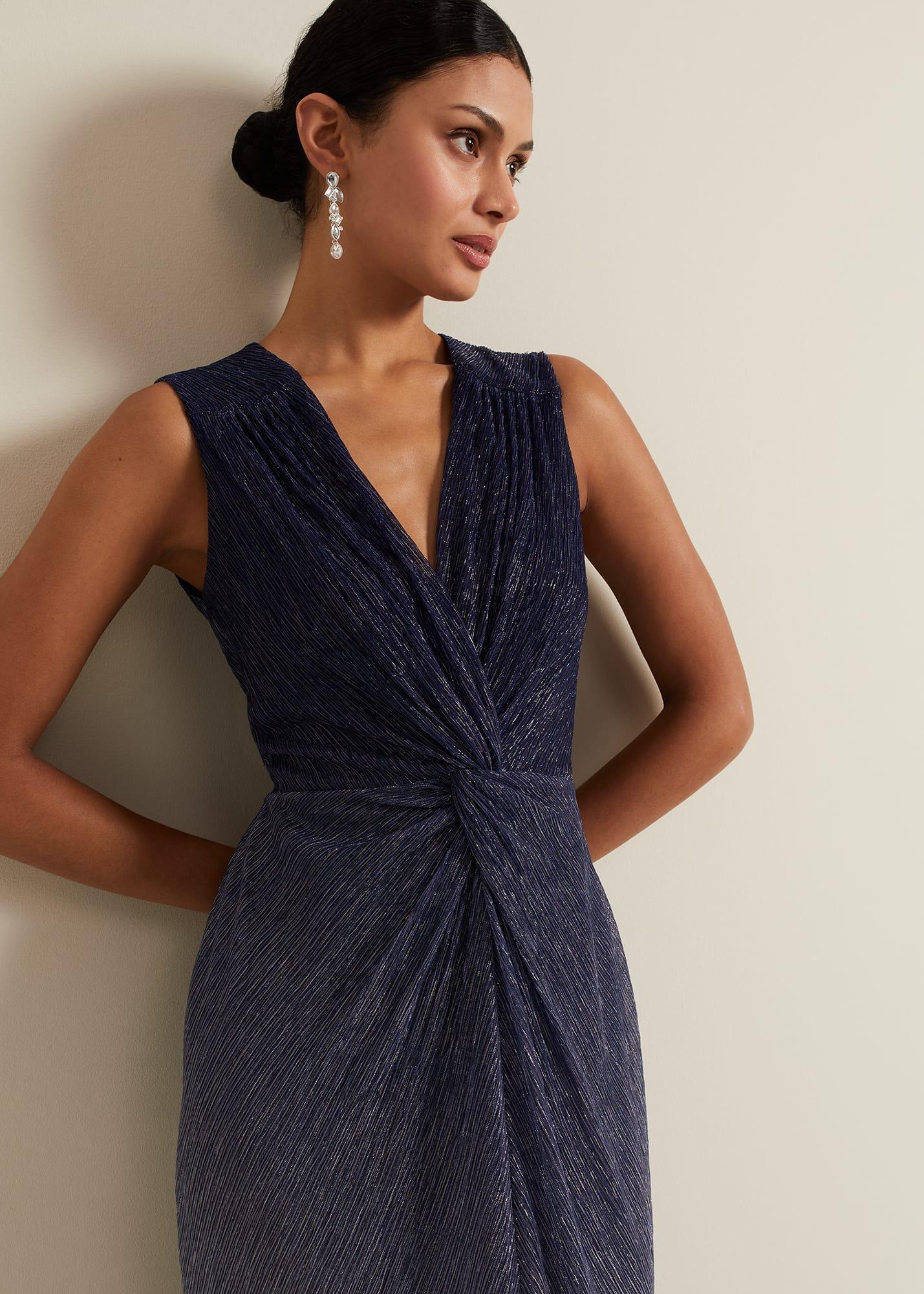 Sara Metallic Jersey Maxi Dress