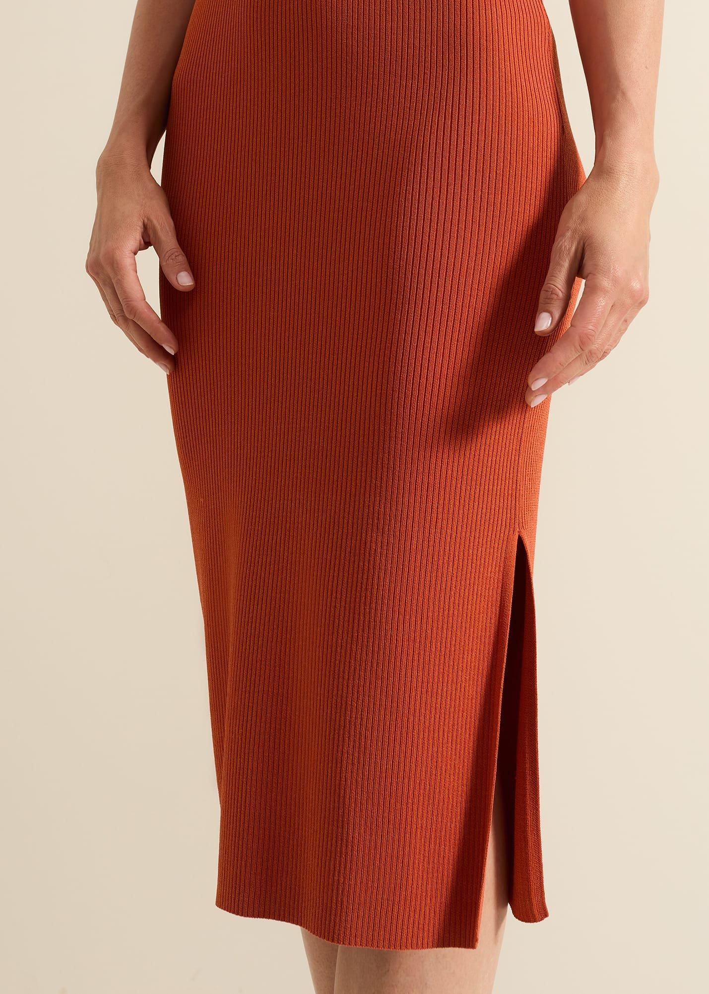 Perrie Ribbed Zip Midi Dress