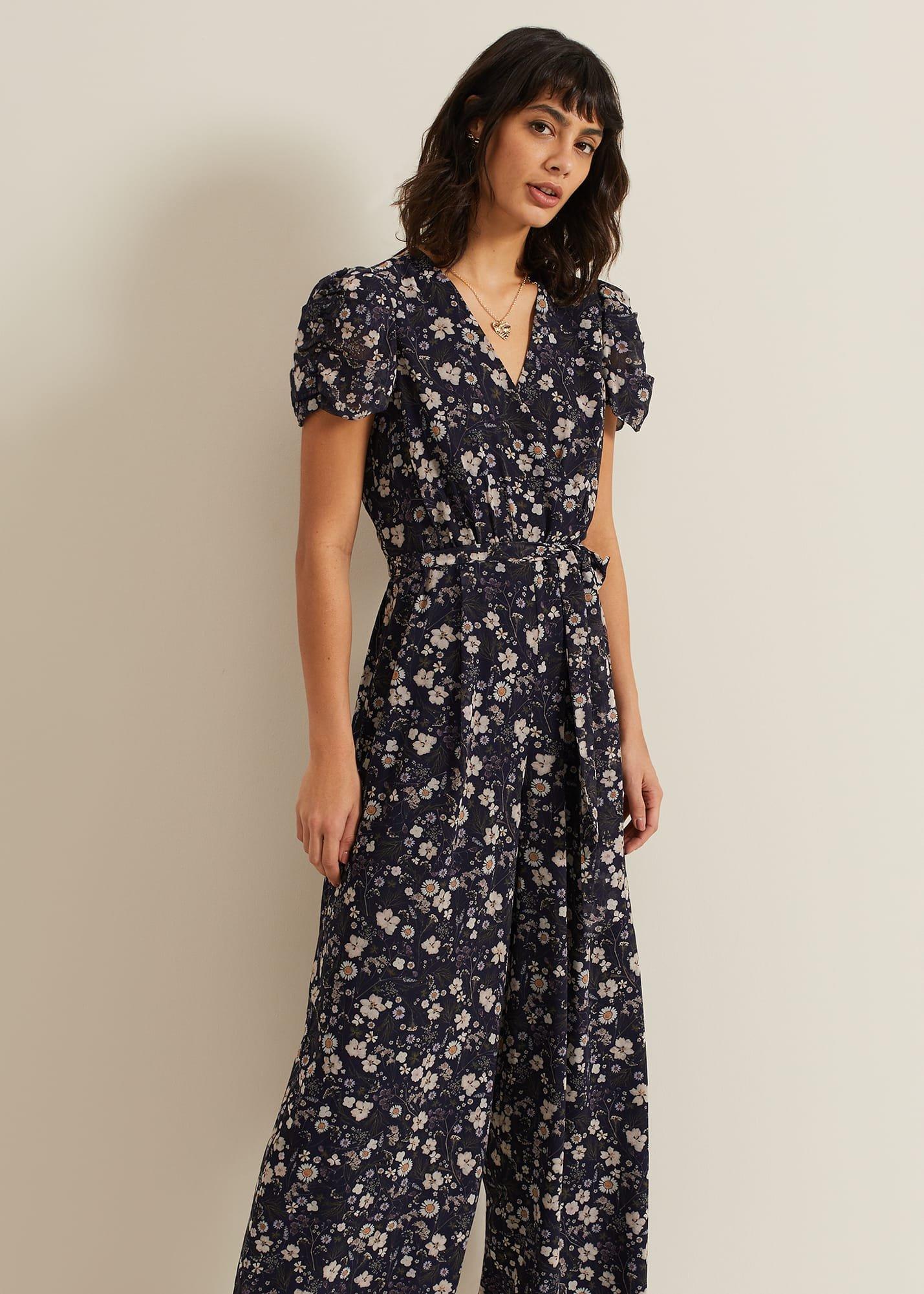 Helene Floral Print Jumpsuit