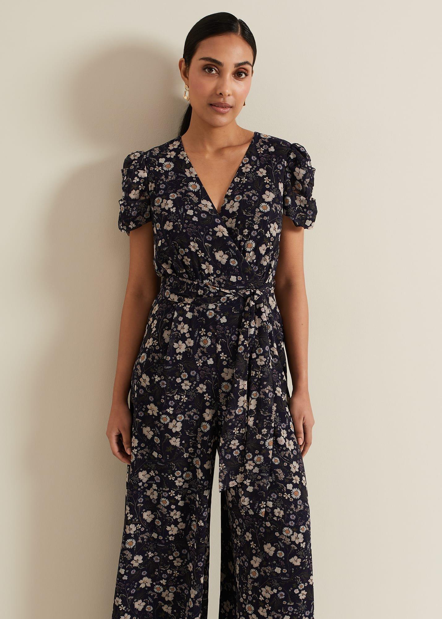 Petite Helene Floral Print Jumpsuit