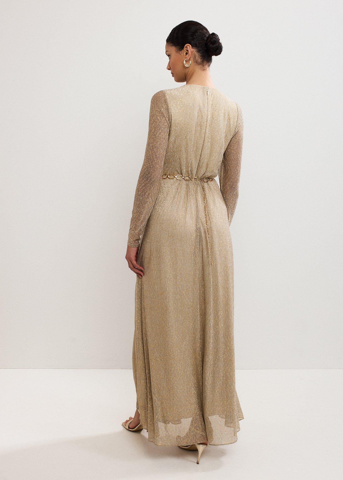 Masie Metallic Jersey Maxi Dress