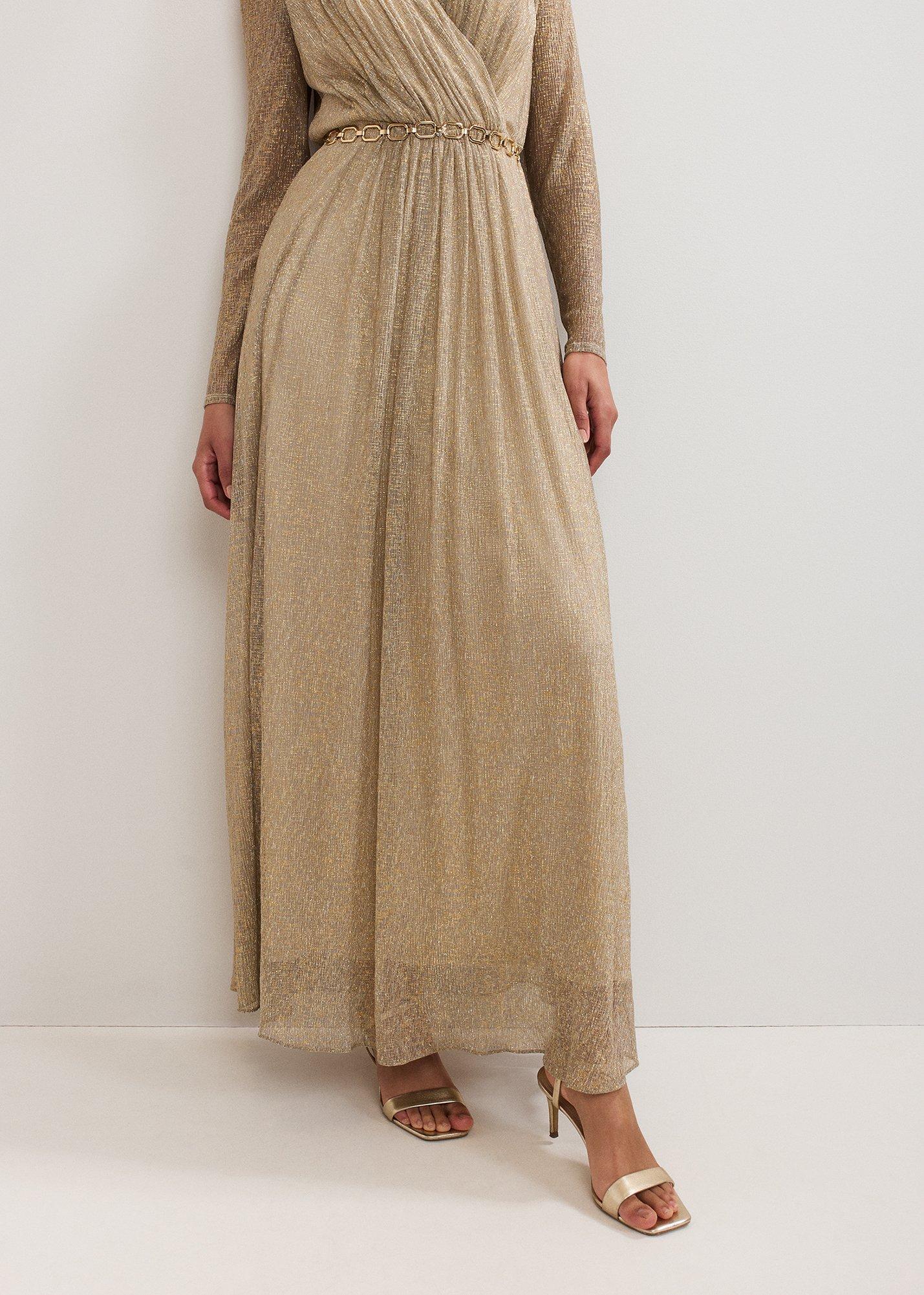 Masie Metallic Jersey Maxi Dress