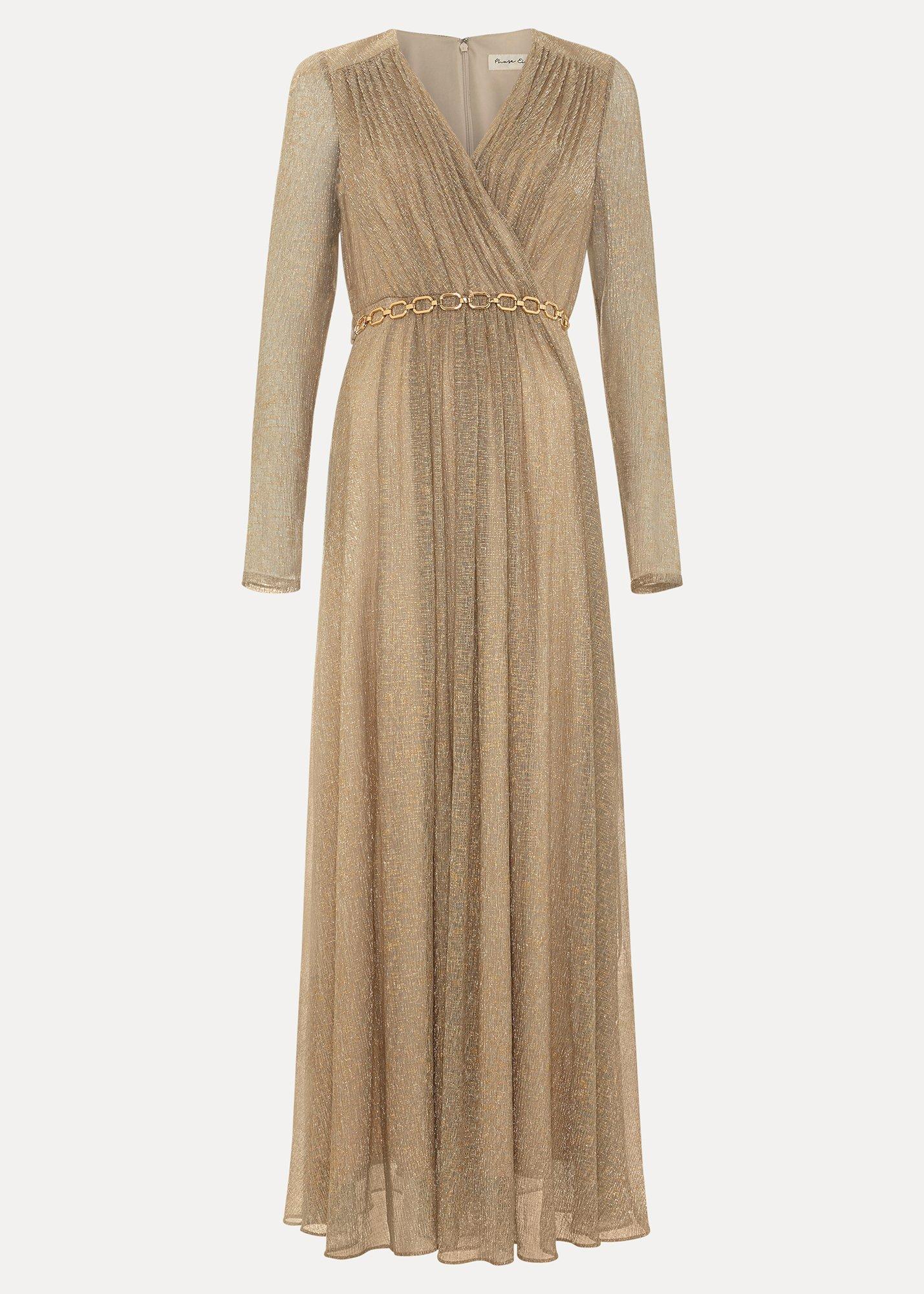 Masie Metallic Jersey Maxi Dress