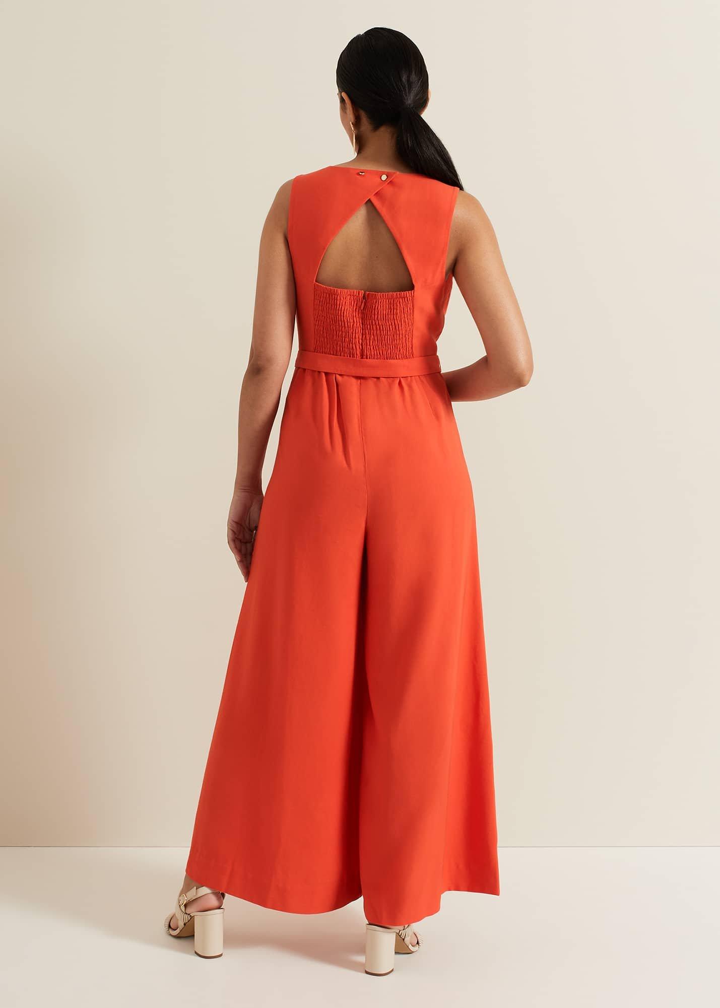 Petite Marta Red Culotte Jumpsuit