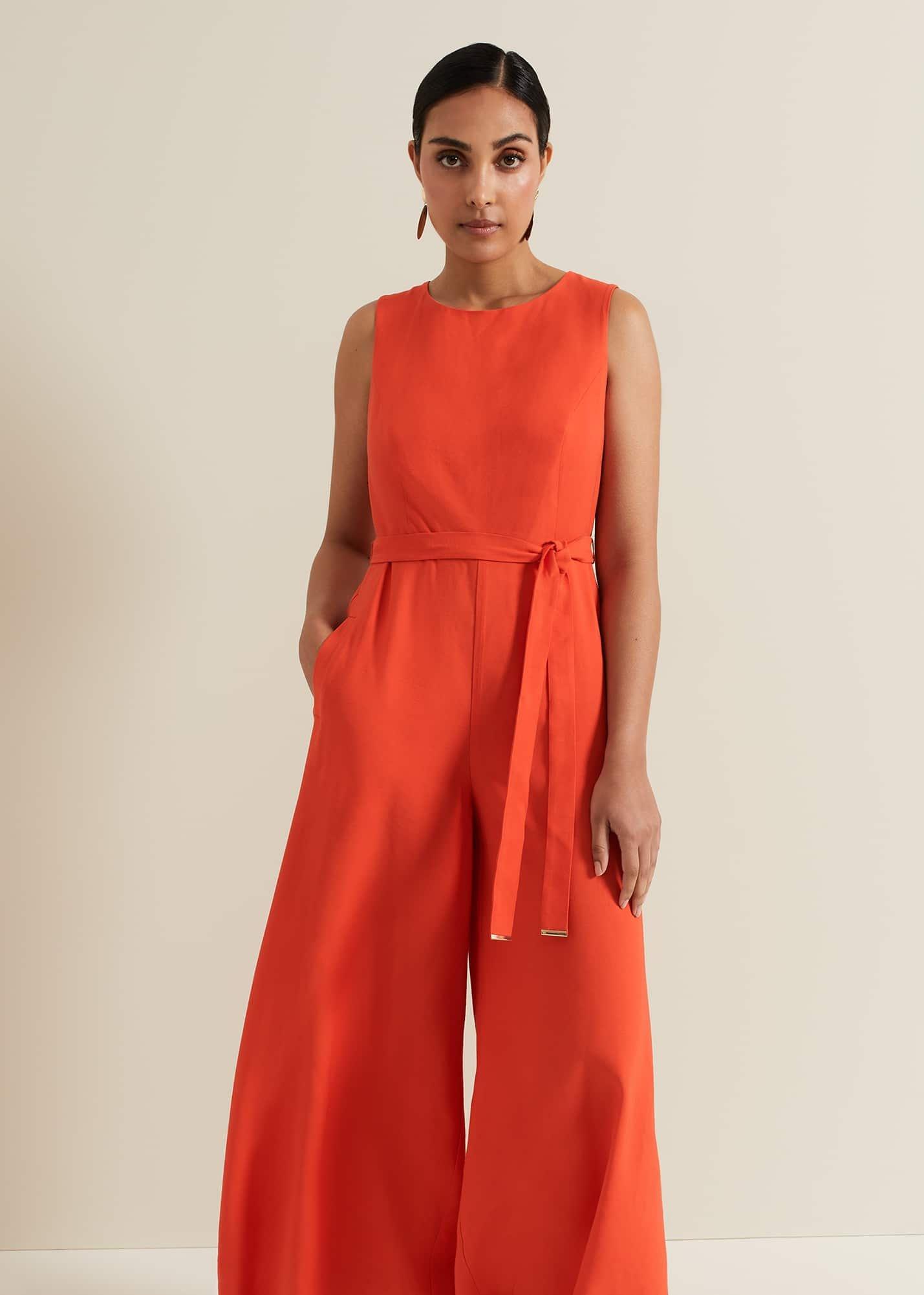 Petite Marta Red Culotte Jumpsuit
