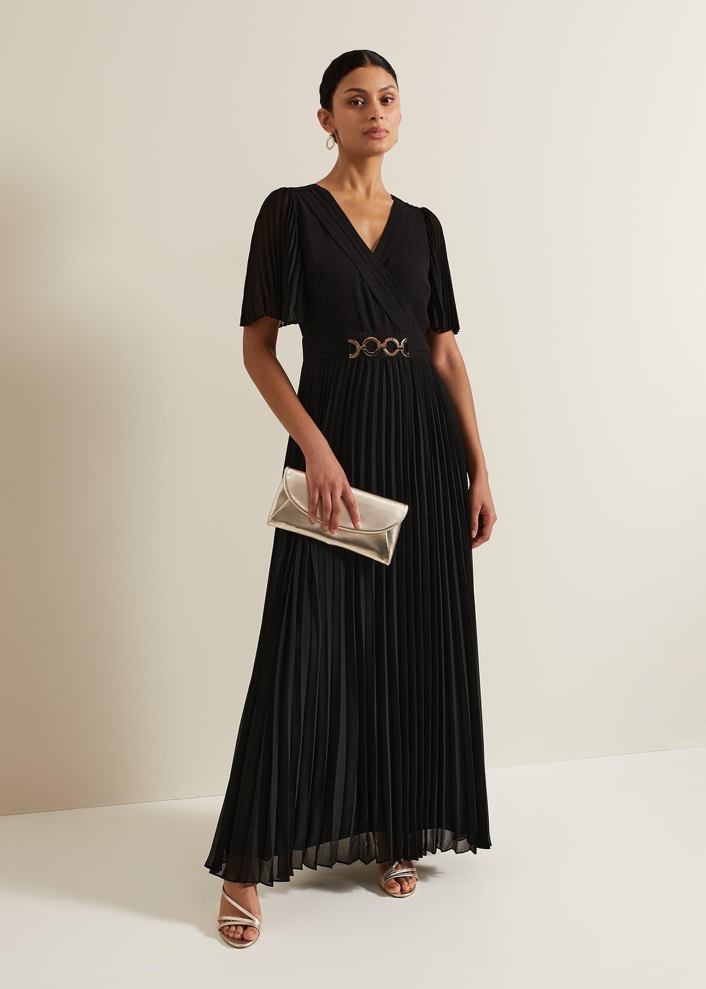 Yasmina Pleated Maxi Dress