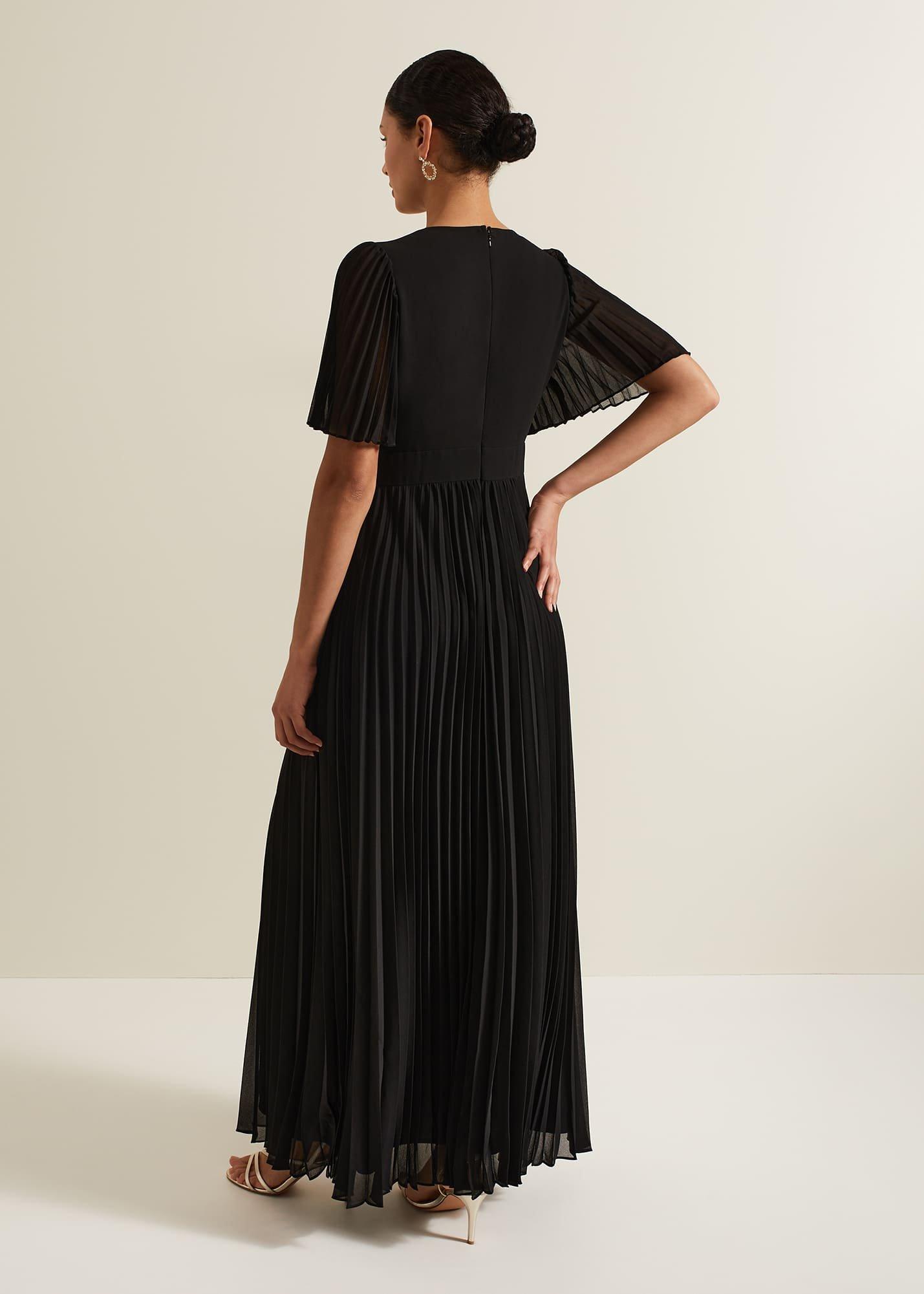 Yasmina Pleated Maxi Dress