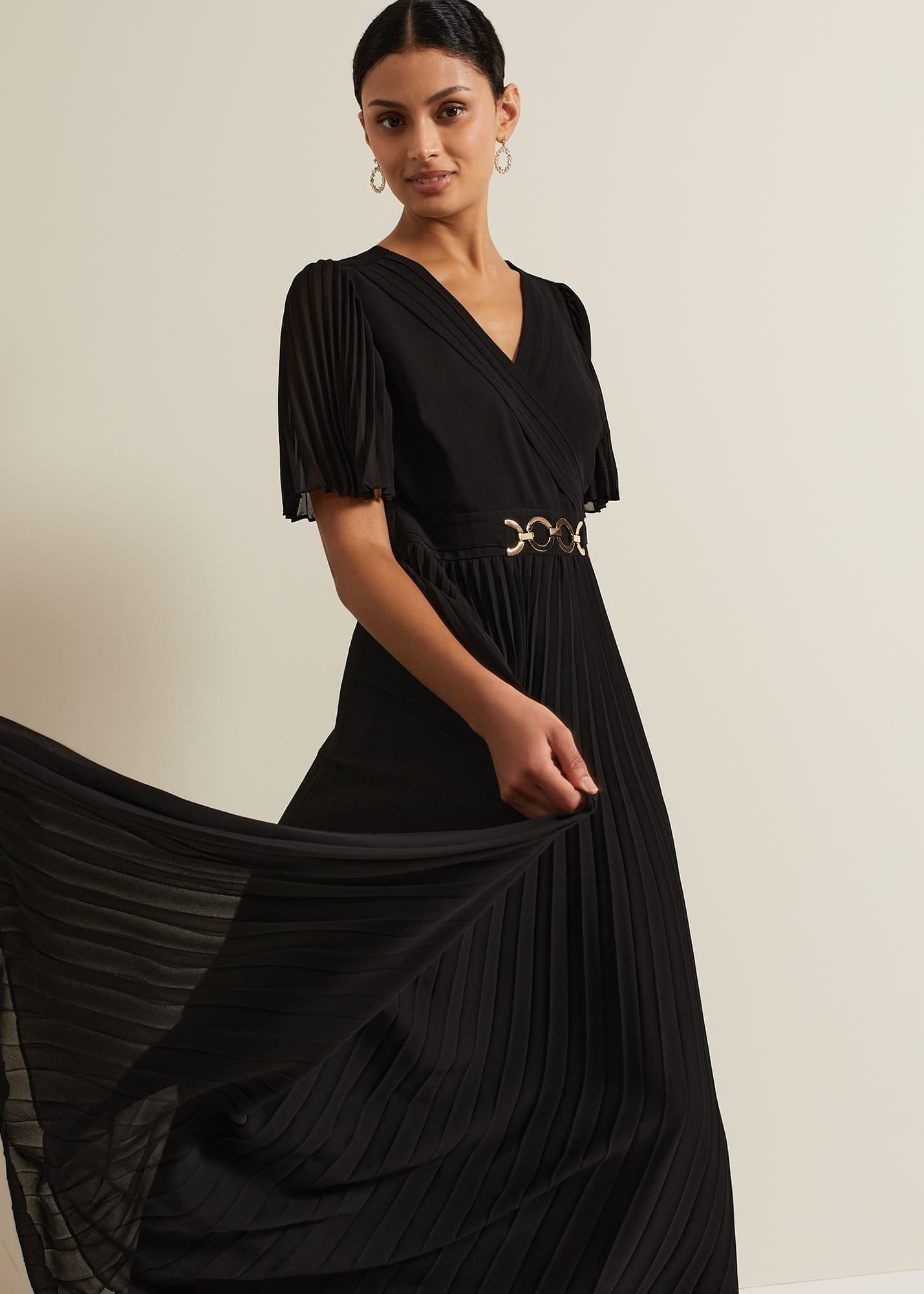 Yasmina Pleated Maxi Dress