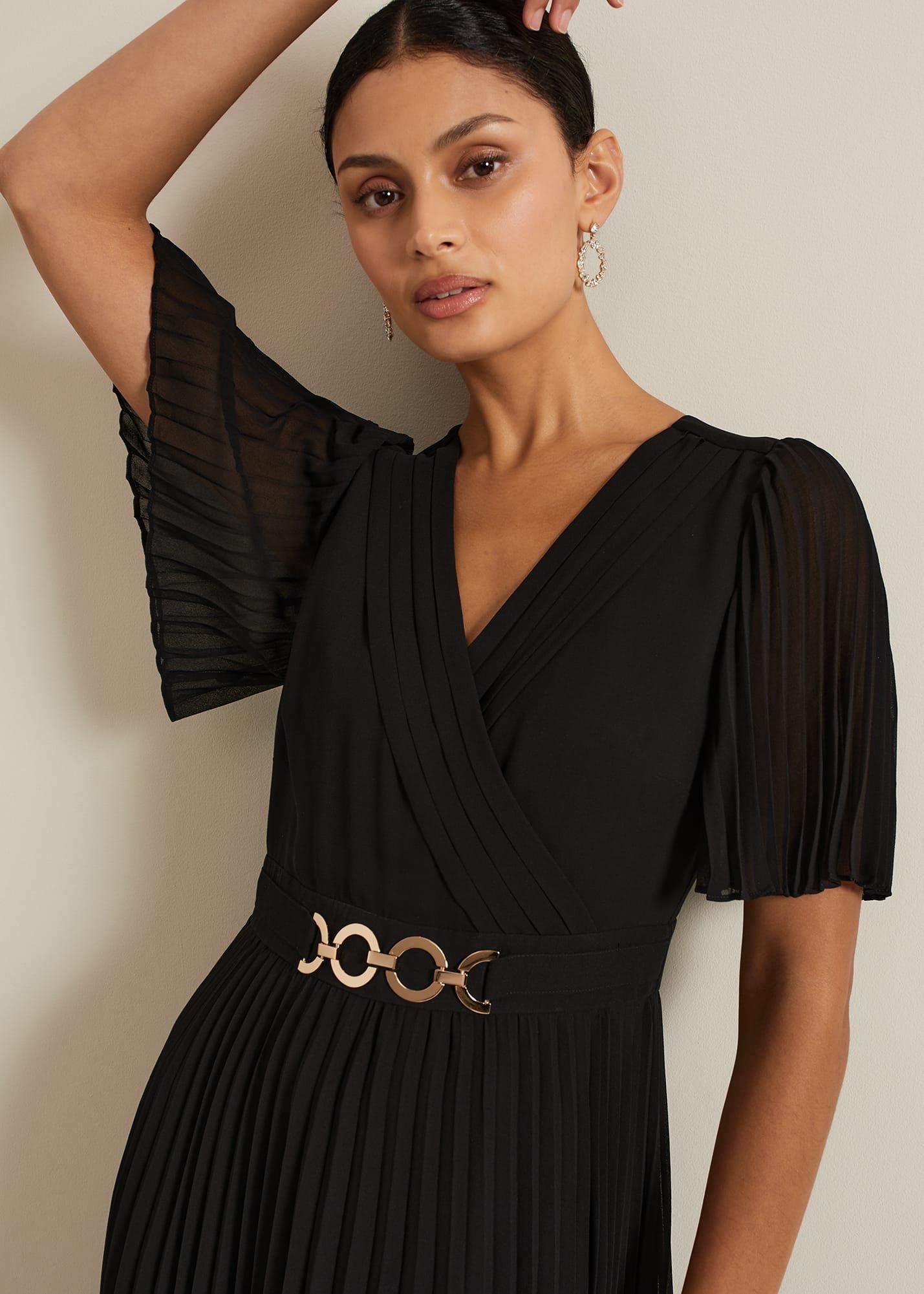 Yasmina Pleated Maxi Dress