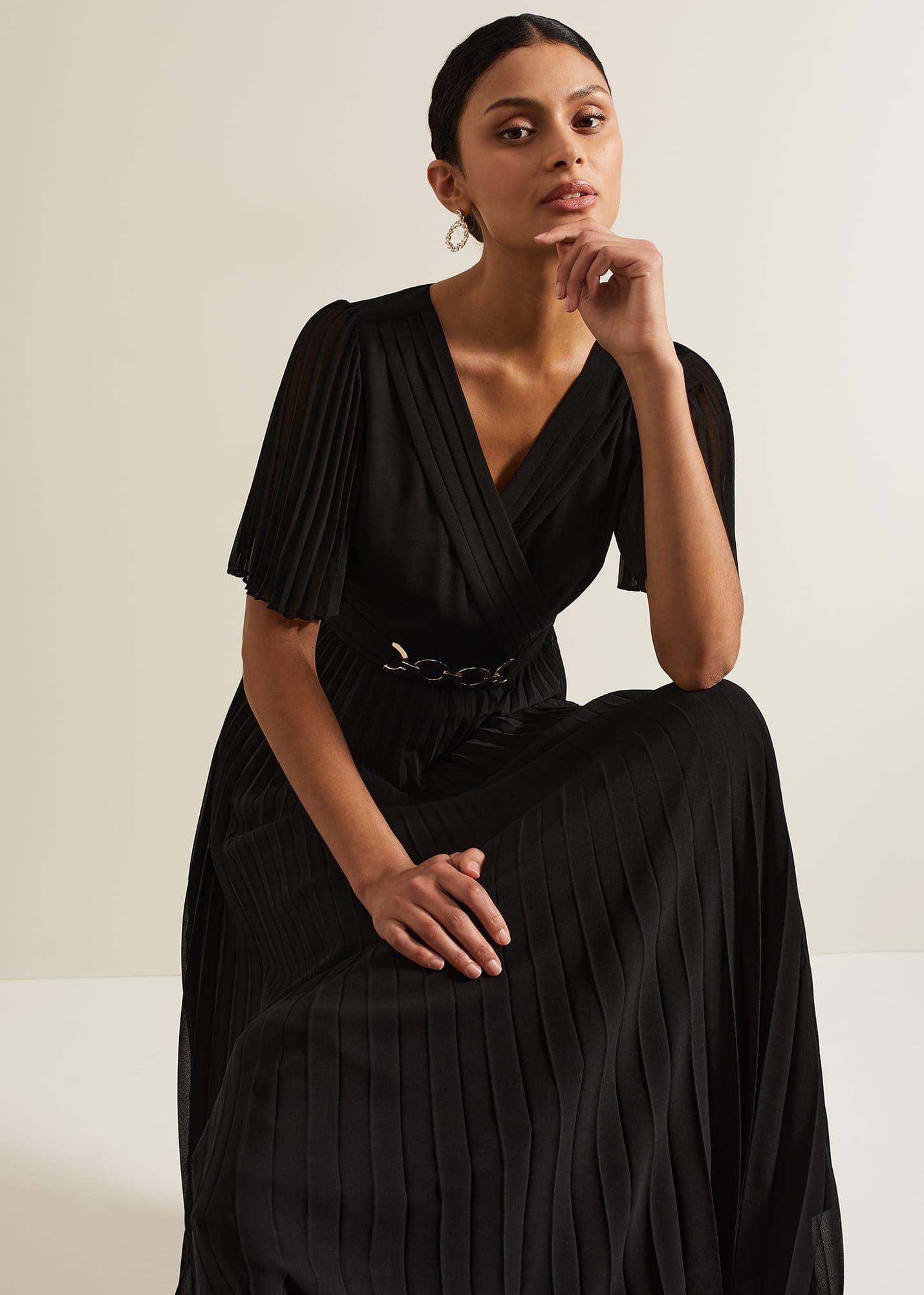 Yasmina Pleated Maxi Dress