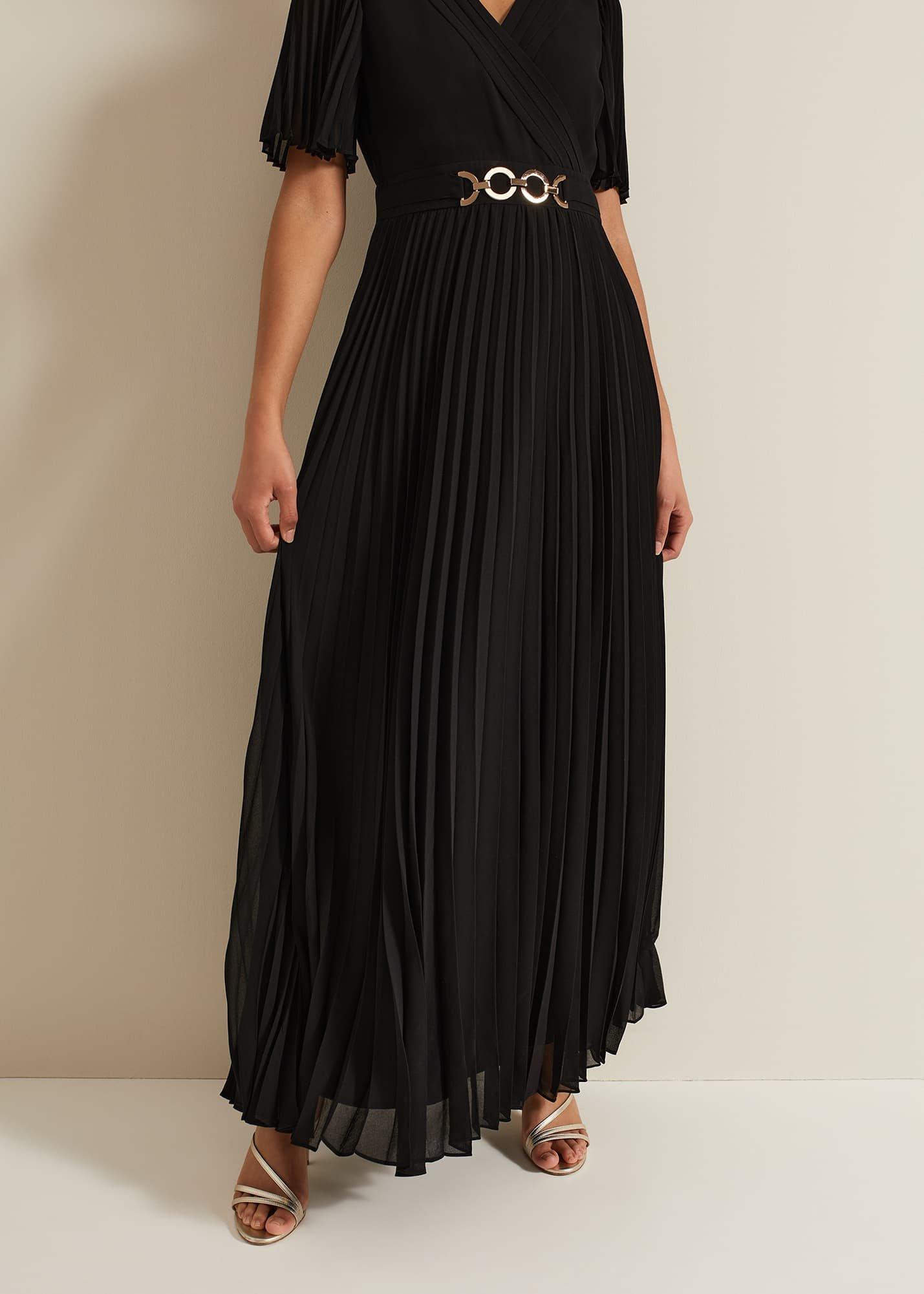 Yasmina Pleated Maxi Dress
