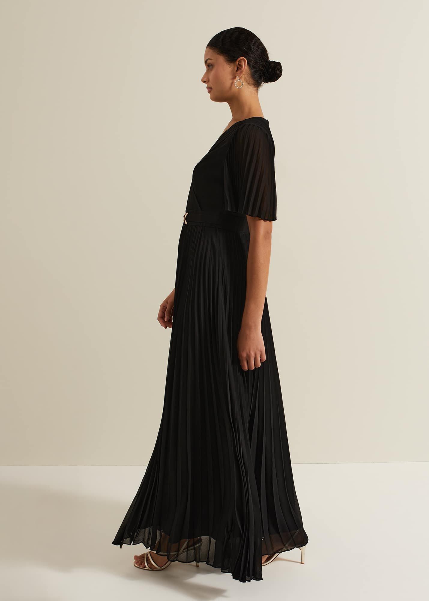 Yasmina Pleated Maxi Dress