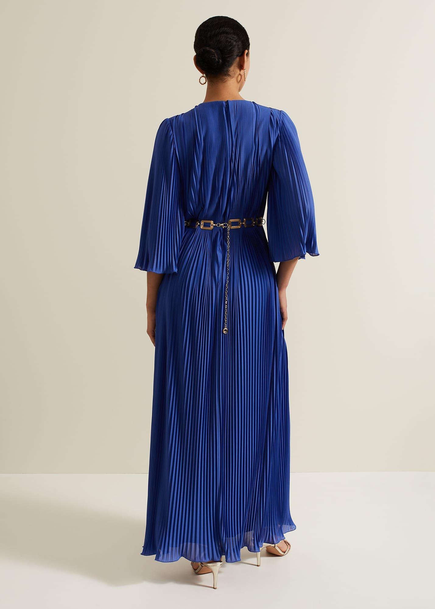 Venetia Pleat Beaded Maxi Dress